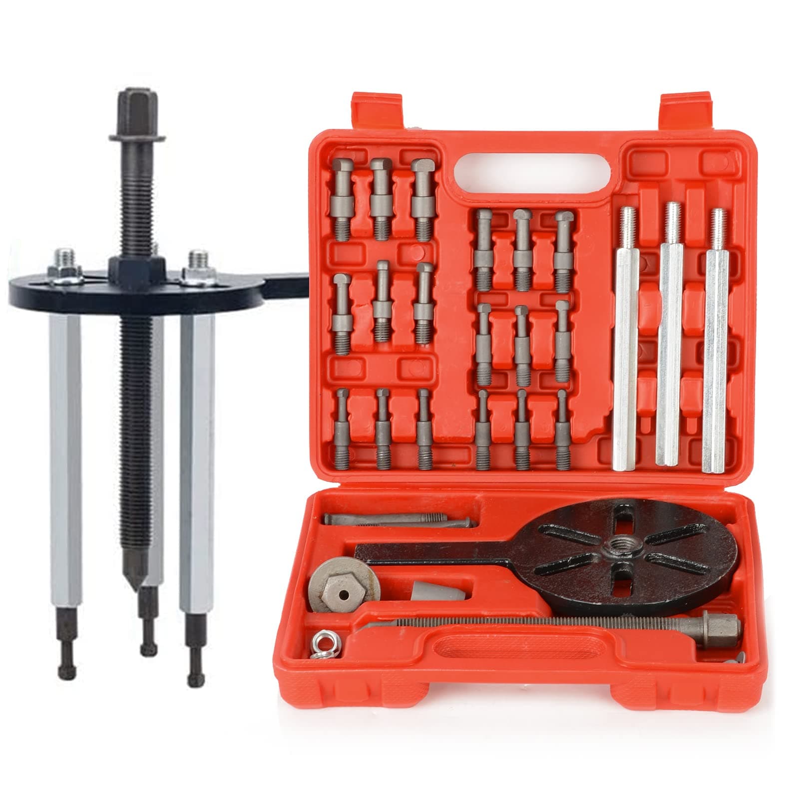 Z8 21 in 1 Bearing Puller Set Bearing Removal Tool 3 Jaw Puller Disassembly Inner Hole Removal Tool with Plastic Box