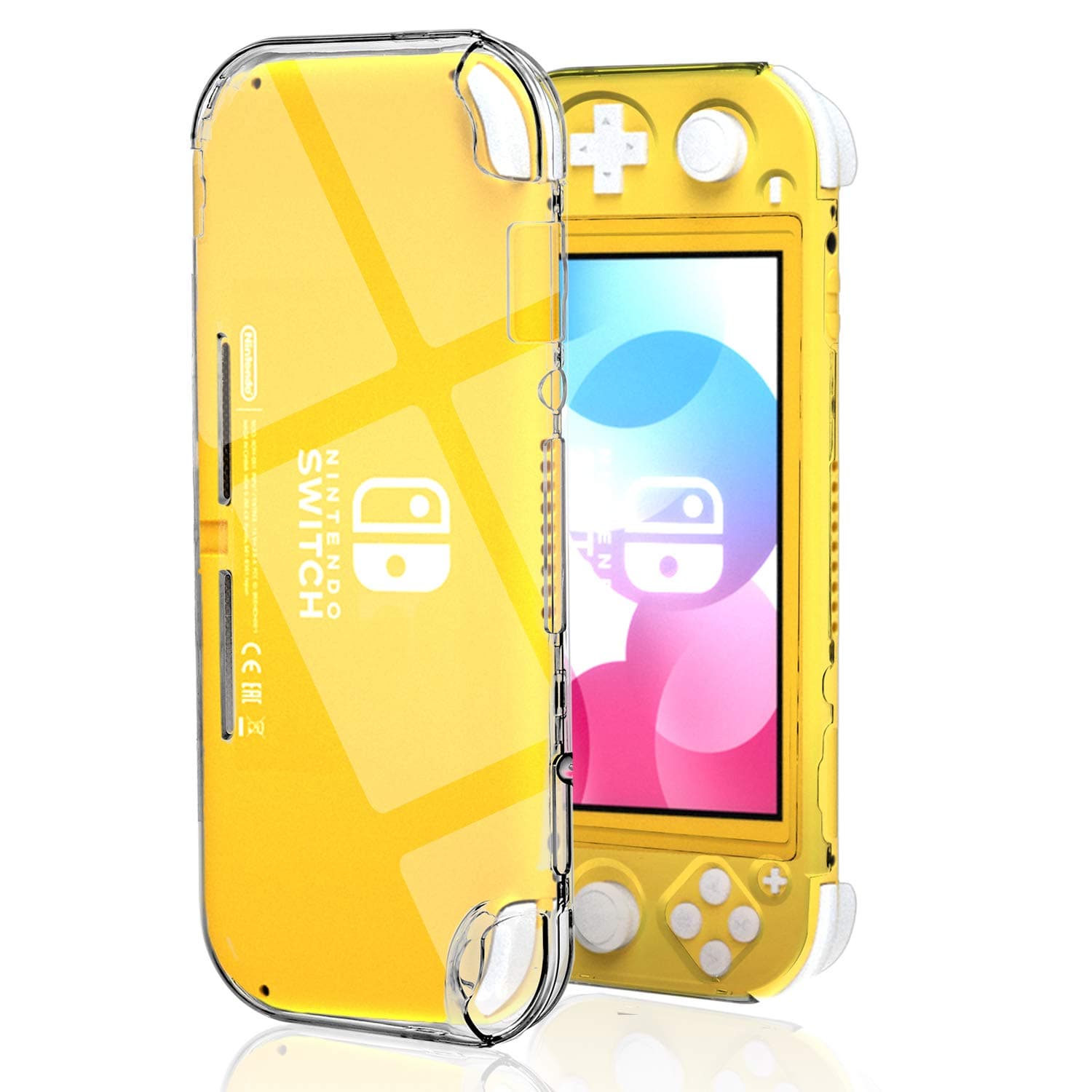 ECHZOVE Nintendo Switch Lite Case - Hard Clear Switch Lite Protective Case, Shockproof Transparent Shell Cover, Scratch-Resistant Design - Switch Lite Accessories for Kids, Travel & Daily Gaming