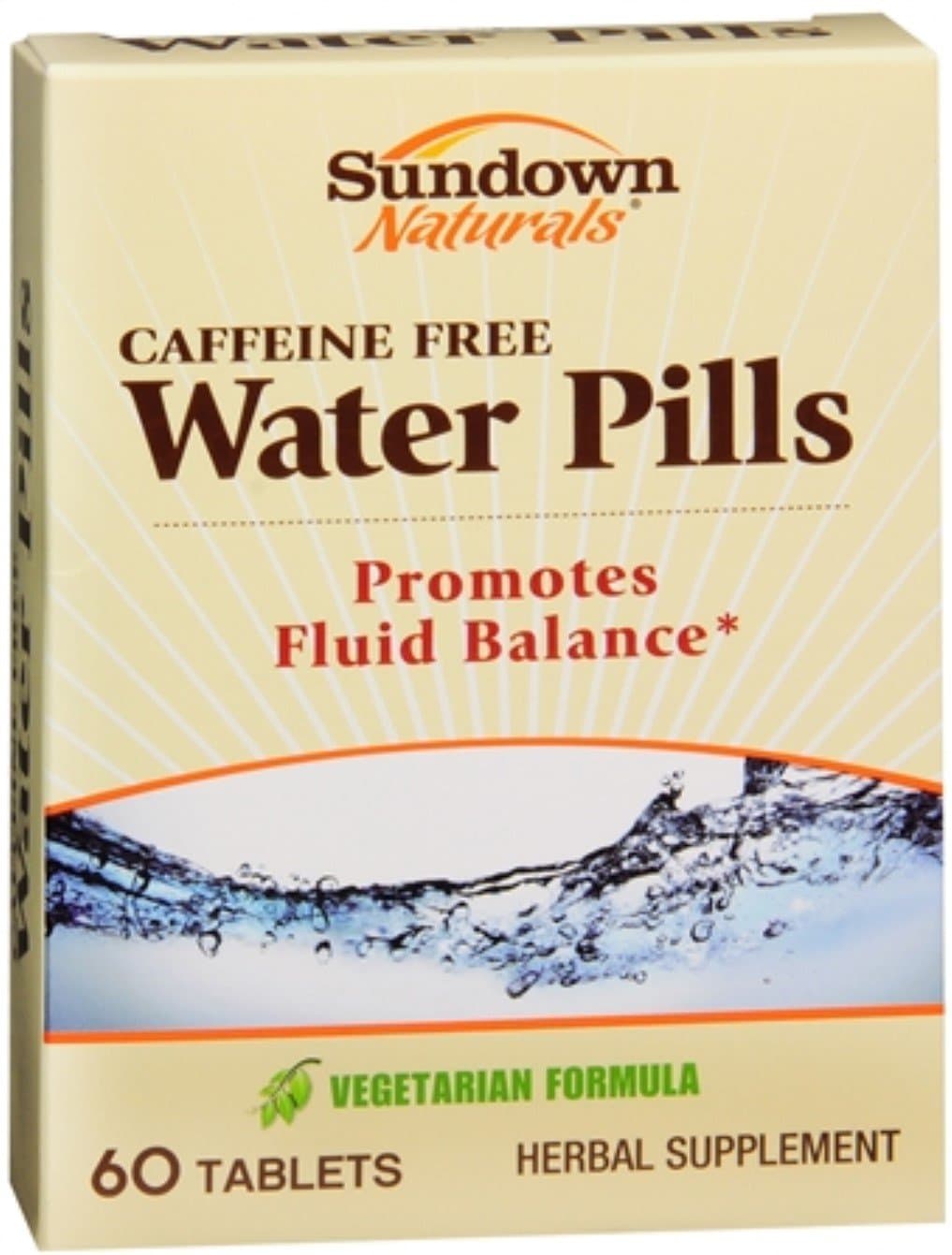 Sundown Naturals Natural Water Pills 60 Tablets (Pack of 2)