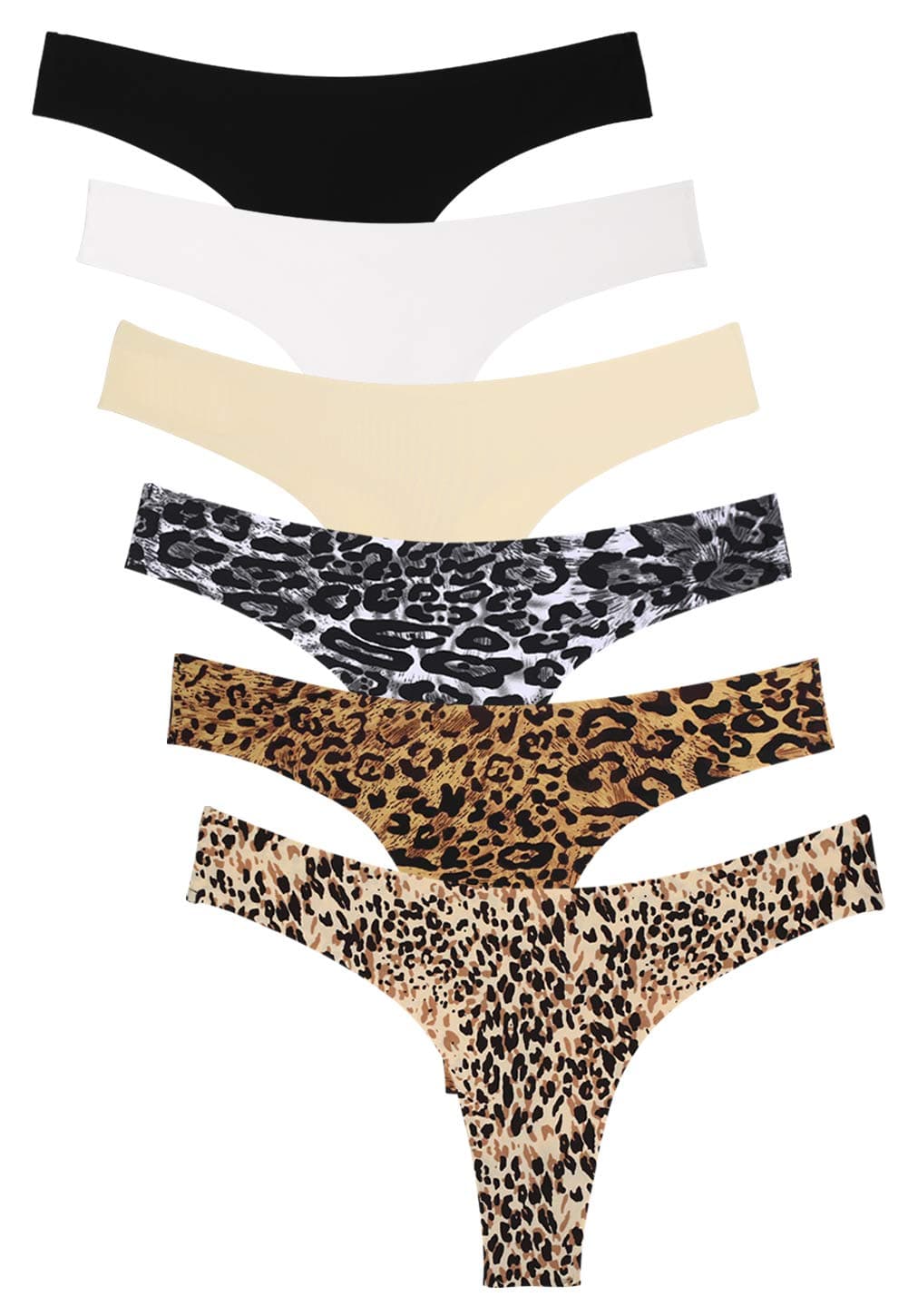 Women's Microfiber Low Rise No Show Thong Pantie