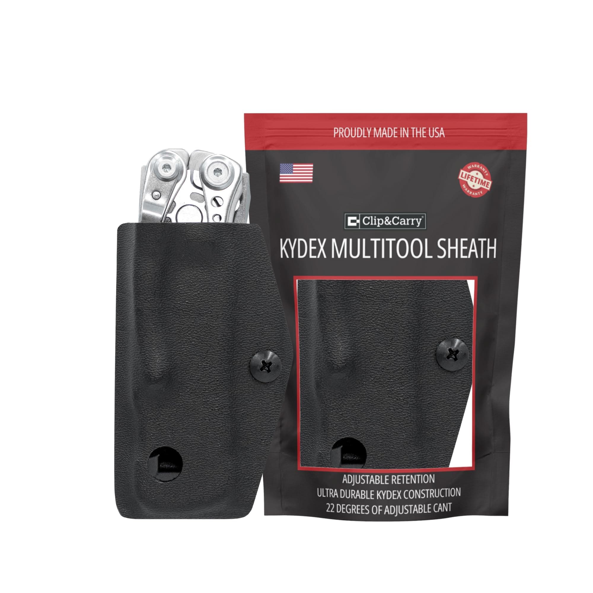 Clip & Carry Kydex Sheath Belt Clip Holster Holder Cover for LEATHERMAN SKELETOOL - Made in USA