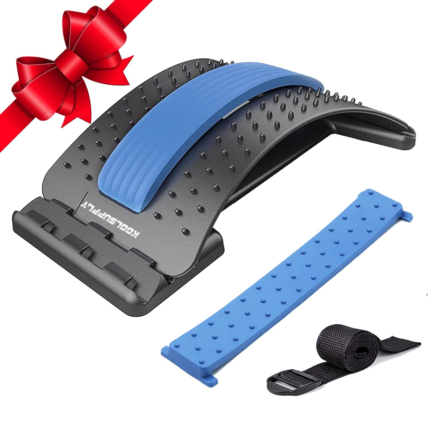 Back Cracking Device, Multi-Level Lower Back Stretcher, Lumbar Support, Spinal Decompression, Spine Aligner, Back Cracker for Back Pain Relief