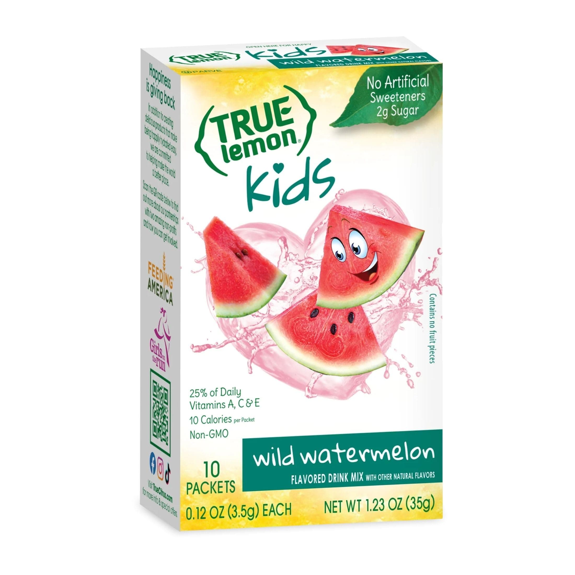 KIDS Wild Watermelon (10 Packets) - Hydration for Kids - No Preservatives, No Artificial Flavors & Sweeteners - Low Sugar Water Flavoring - Juice Powdered Drink Mix