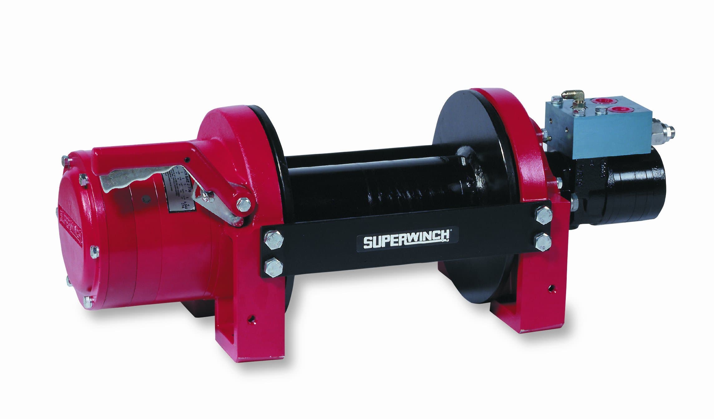 Superwinch (5375 H15P 10" Short Drum Hydraulic Winch with Pneumatic Free-Spooling Clutch