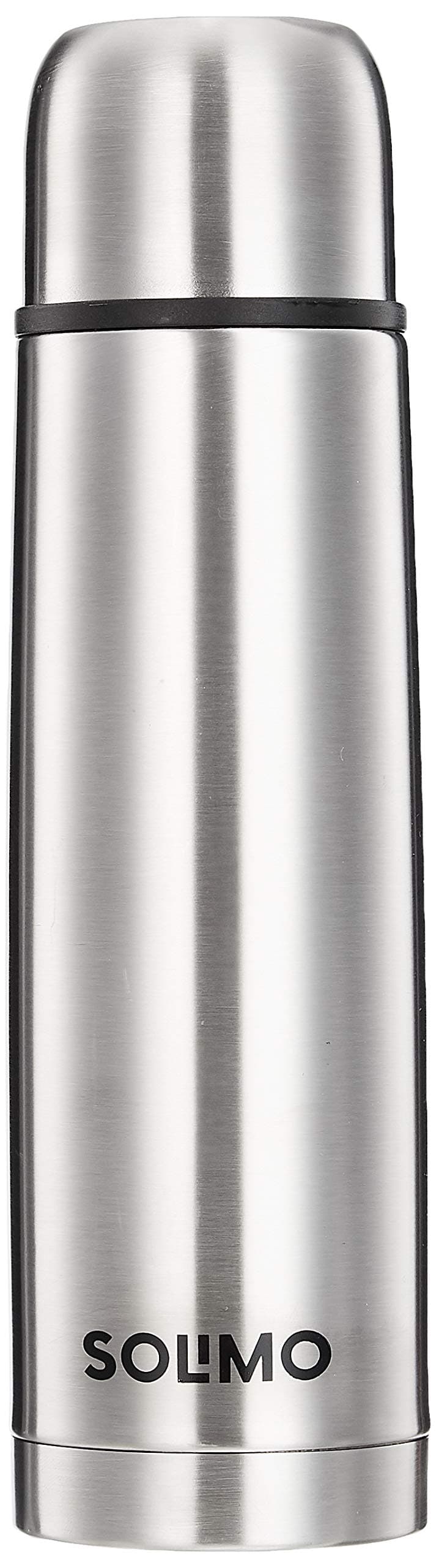 Amazon Brand - Solimo Stainless Steel Insulated Bottle with Flip Lid and Cover, 24 Hours Hot or Cold, 500ml