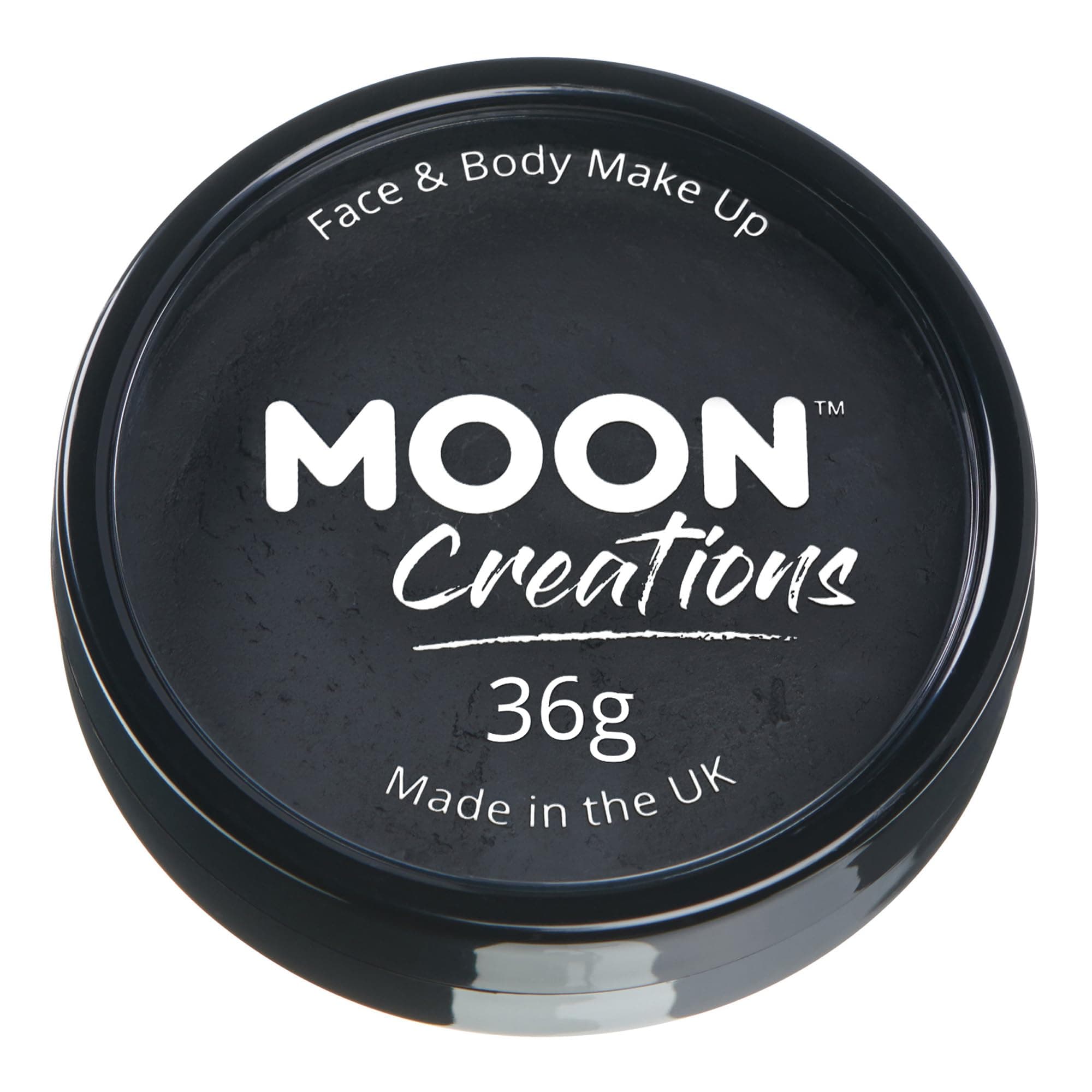 Pro Face & Body Makeup | Black | 36g | Professional Colour Paint Cake Pots for Face Painting | Face Paint For Kids, Adults, Fancy Dress, Festivals, Halloween