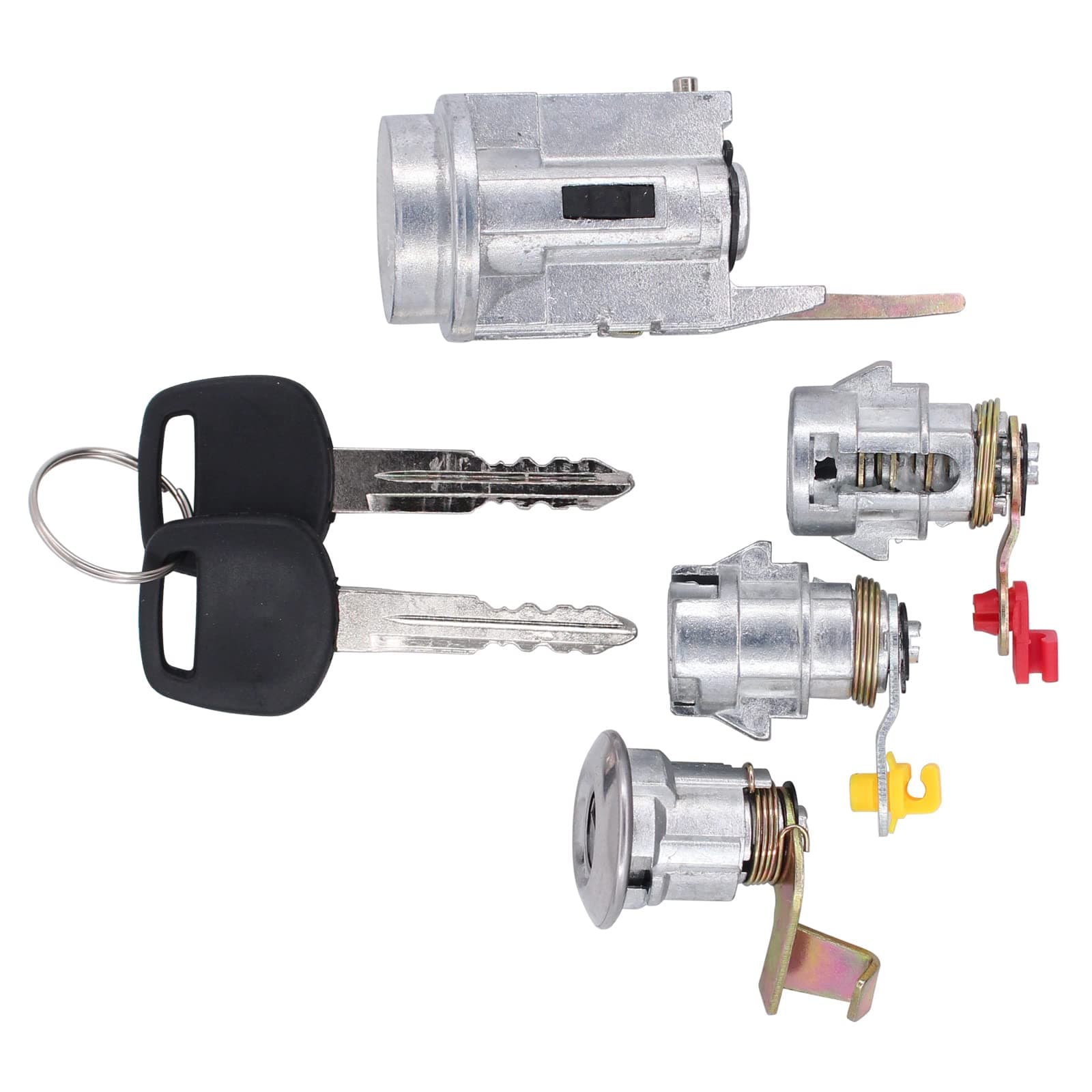 Set of 4 Ignition Switch Door Lock Cylinder with Keys for Toyota Pickup Hilux RN85 LN106 LN80 LN85 LN90 LN105 LN108 1989-1995