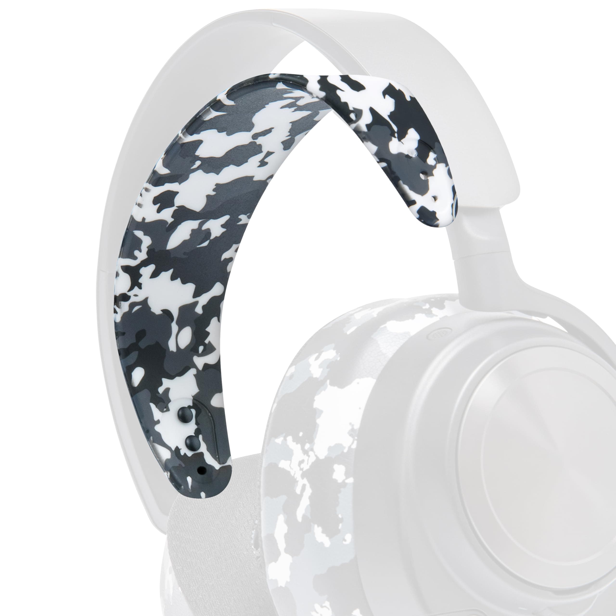 HeadbandZ Arctis Nova - Upgraded Silicone Headband for Arctis Nova Headsets by Wicked Cushions - Enhanced Flexibility, Comfort, and Style with Matching Earpad Designs | Snow Camo