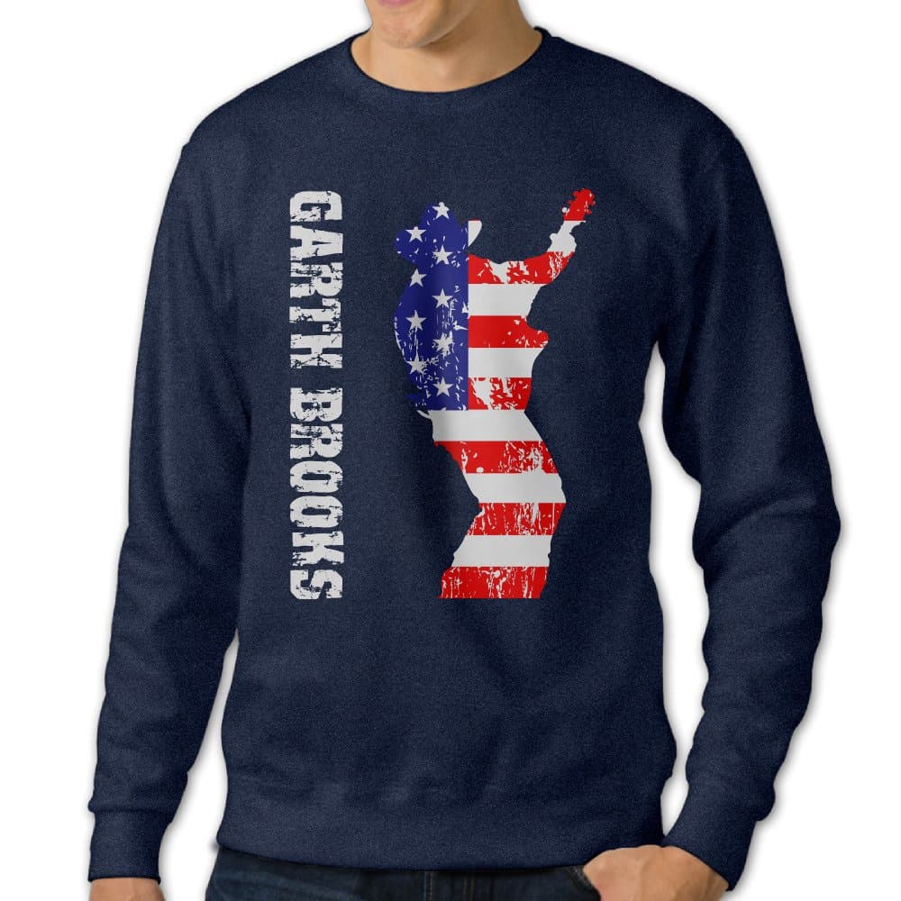 U9 Men's Garth Flag Logo Brooks Crew-Neck Sweater