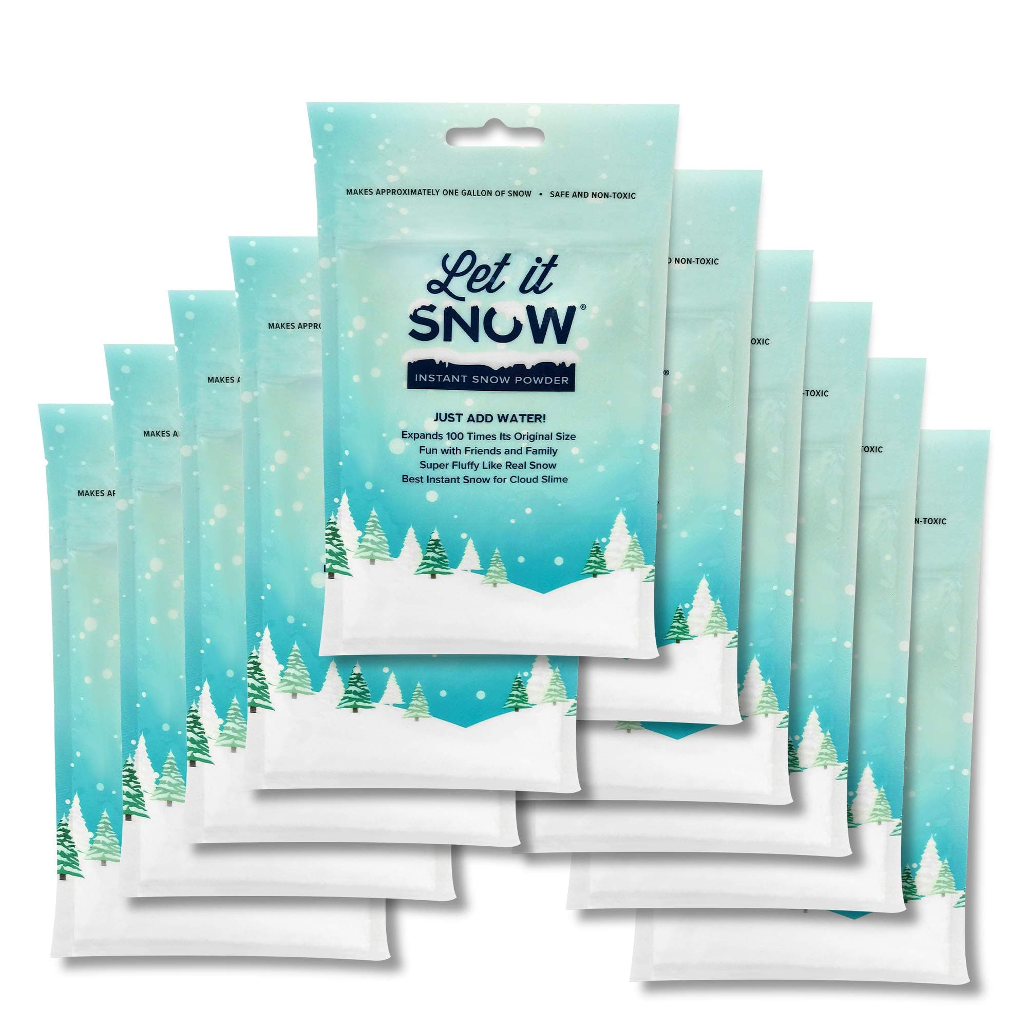 Let it Snow Instant Snow Powder - Made in The USA Premium Fake Artificial Snow - Great for Holiday Snow Decorations and Slime