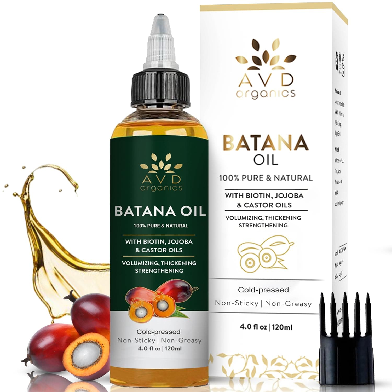 Batana Oil for Hair Growth 4.05 fl oz | Dr Sebi Organic Raw Batana Oil from Honduras | 100% Pure & Natural for thicker & stronger Hair | Ideal for Men & Women | 120ML