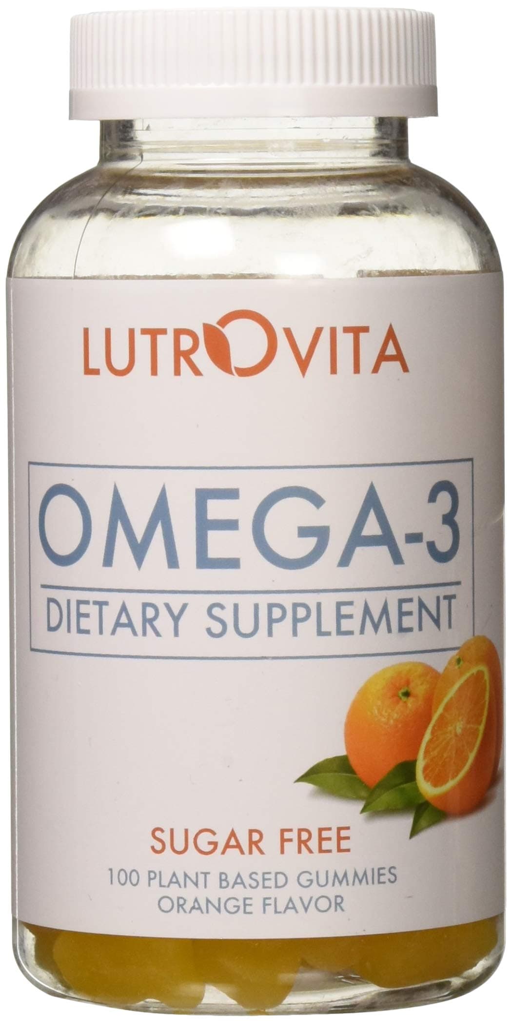 Lutrovita Sugar Free Omega 3 Gummy, Orange, 100 Count