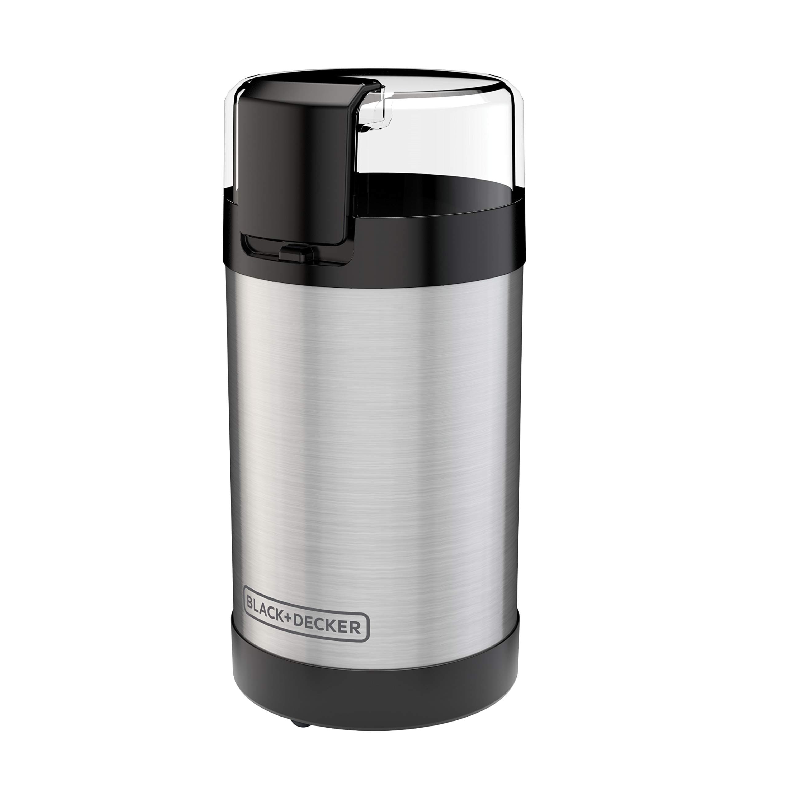 BLACK+DECKER CBG110S Coffee Grinder One Touch Push-Button Control, Stainless Steel