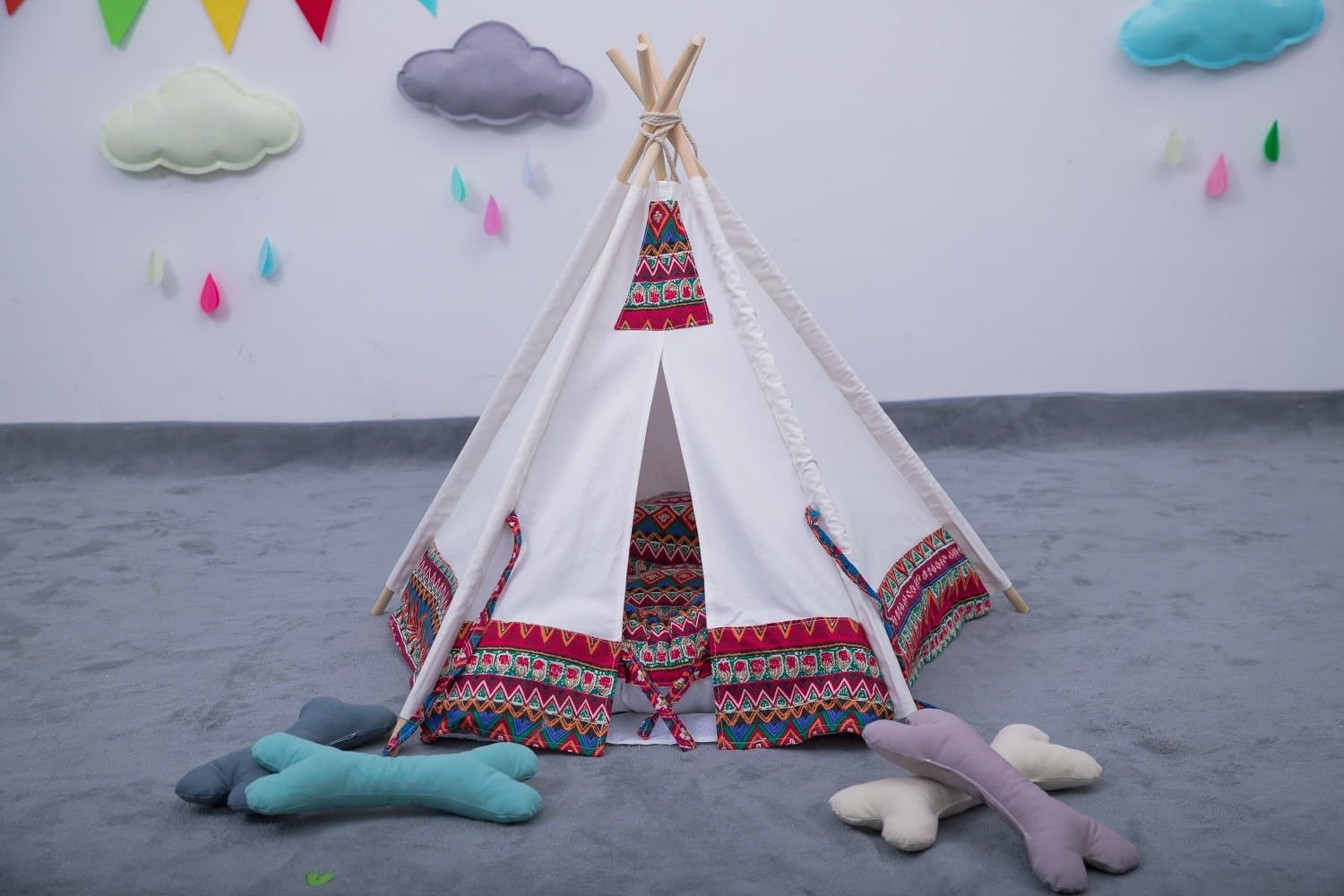 small boy 2018 New pet Tent Dog Mini House Indoor Raindrop Style (Indian Style)