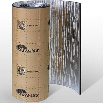 Siless Liner 157 mil (4 mm) 36 sqft Aluminum Foil Finish Car Sound Deadening & Heat Insulation Closed Cell Foam - PE Foam Sound Deadener