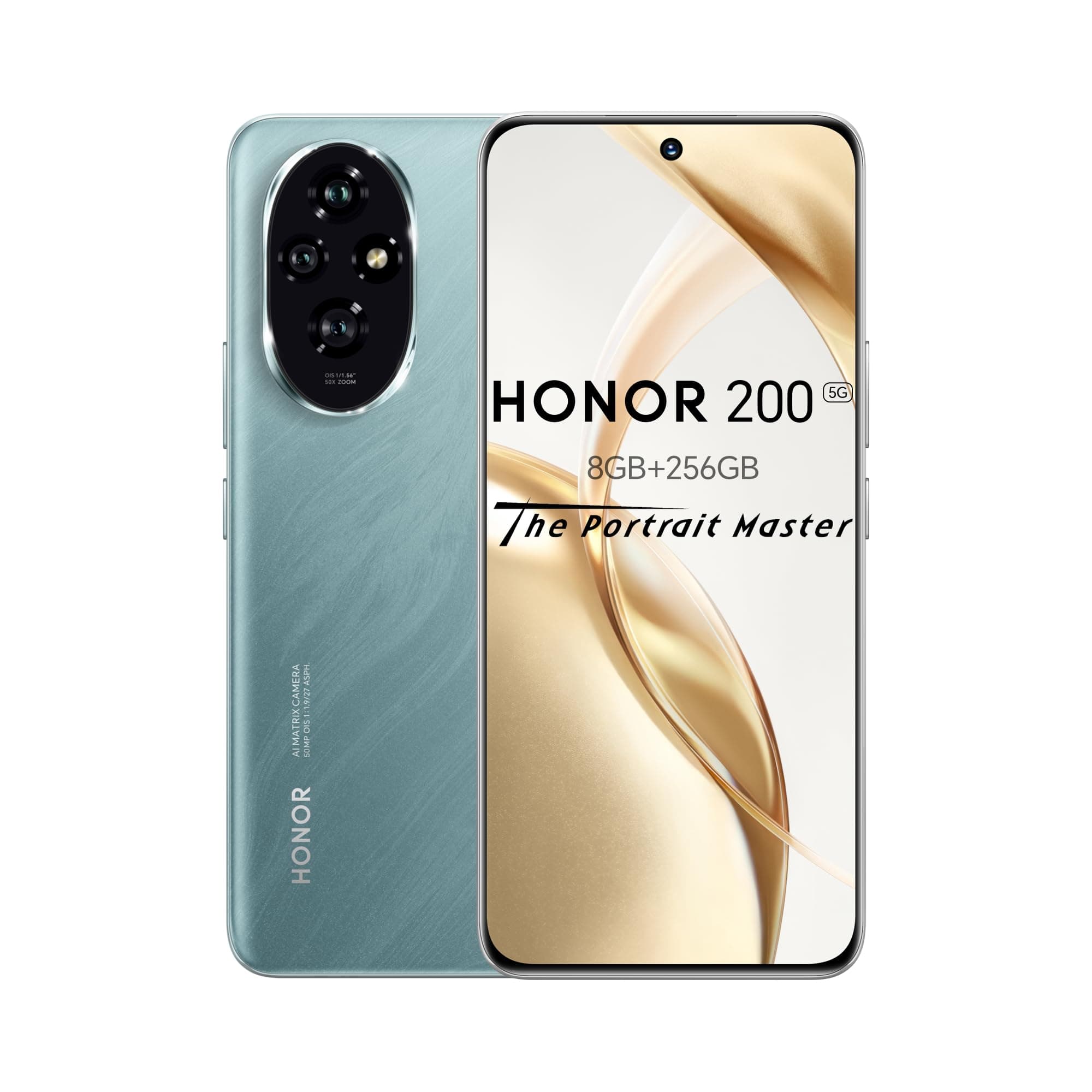 HONOR 200 Smartphone, 5G Mobile Phone, 6.7 inch, 5200 mAh 100W fast charging, 50MP triple main camera, ultra-thin 7.7mm, eye protection screen, Emerald Green