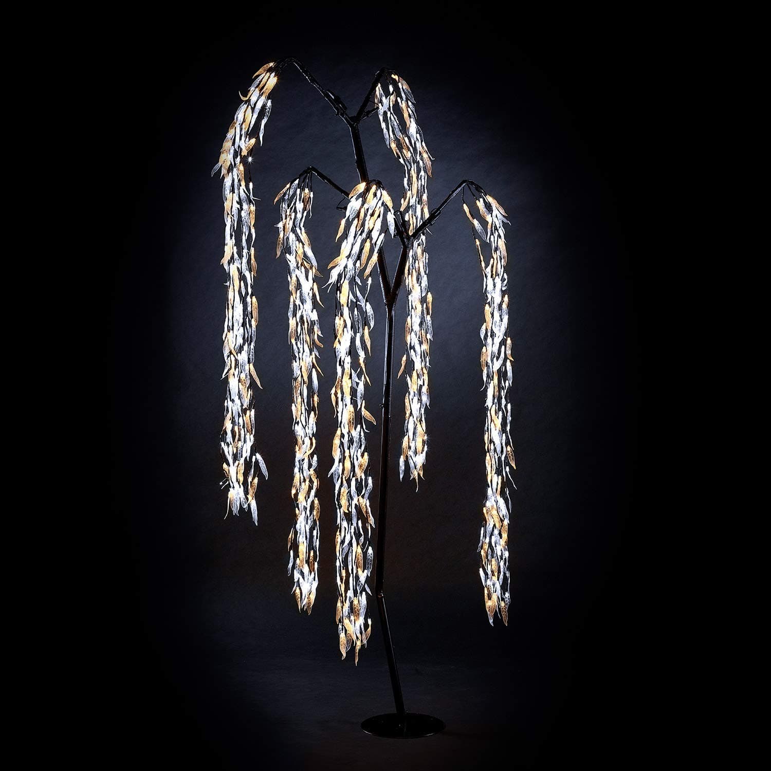 7ft Willow Christmas Tree - Indoor & Outdoor Garden Party Wedding Event Multi Function 810 LED Lights - Warm White / Cool White Mix