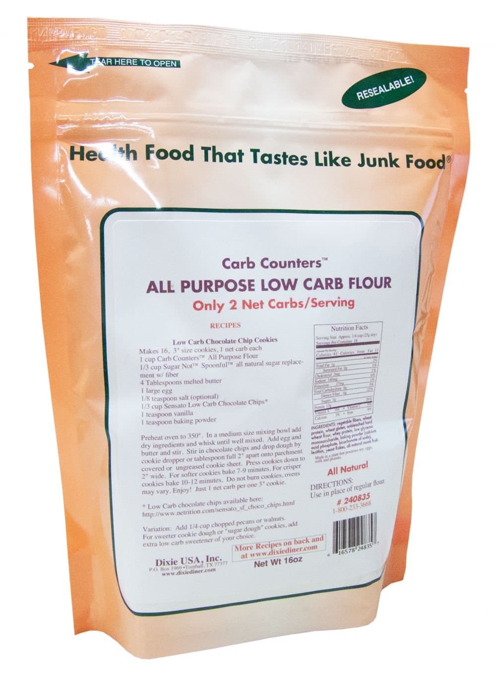 Dixie Carb Counters Low Carb Flours (All Purpose Flour, 2 lb Bag)