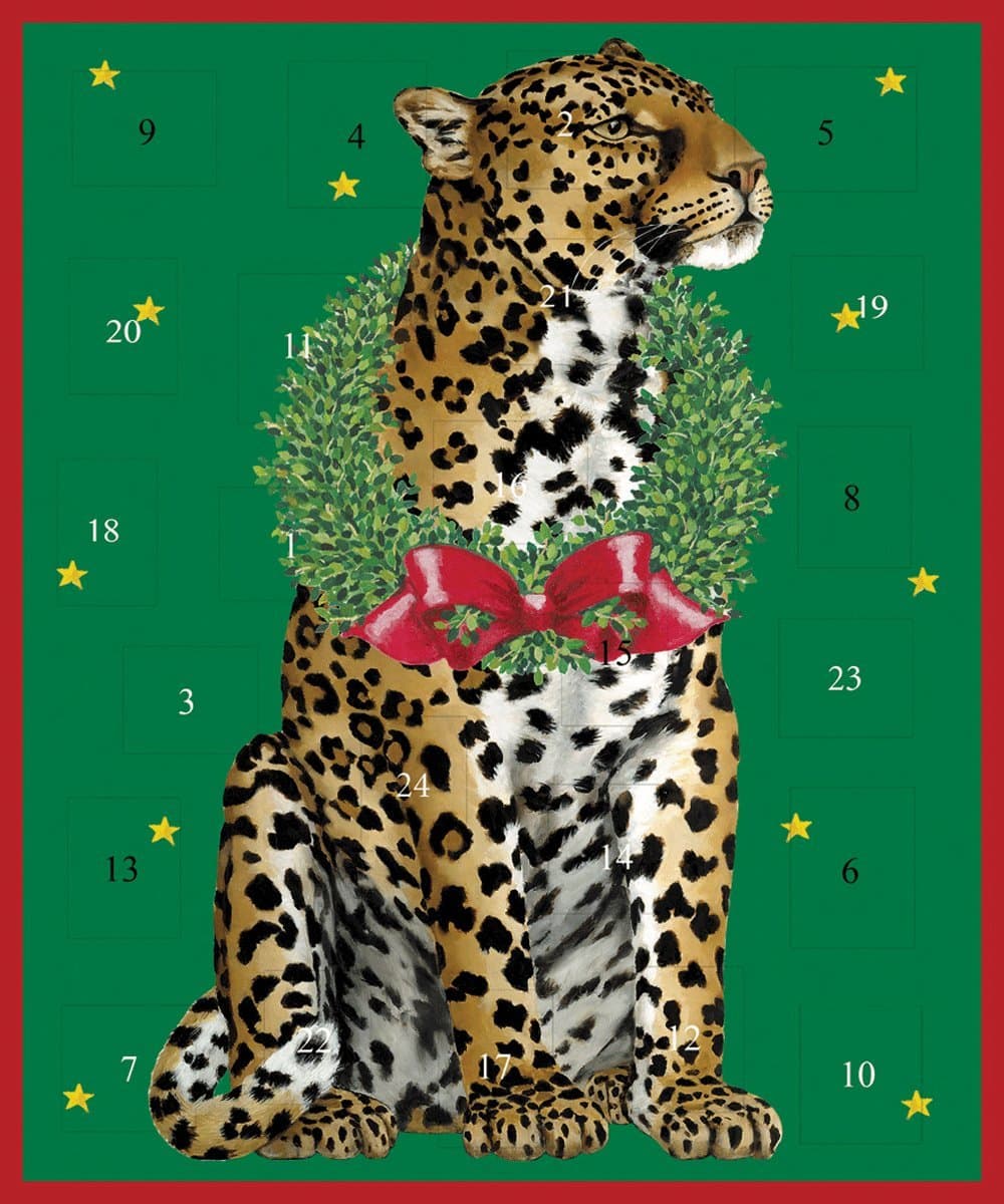 Caspari Entertaining Wild Christmas Advent Calendar Card with Envelop