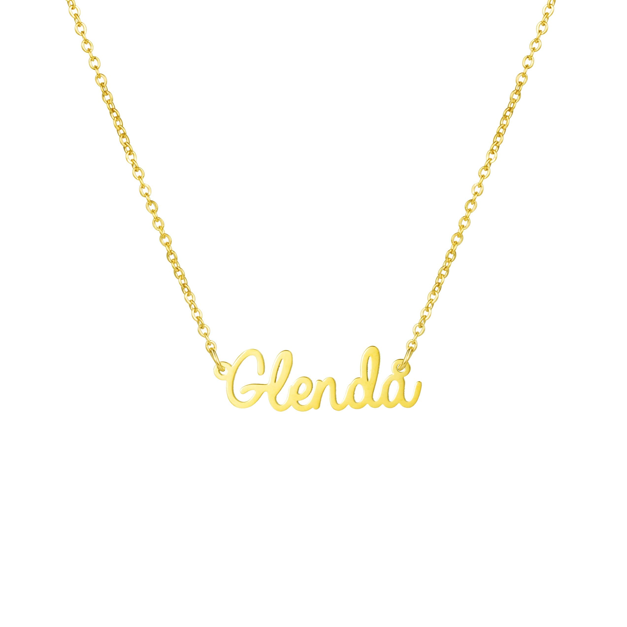 Awegift Personalized Name Necklace 18K Gold Plated New Mom Bridesmaid Gift Jewelry for Women