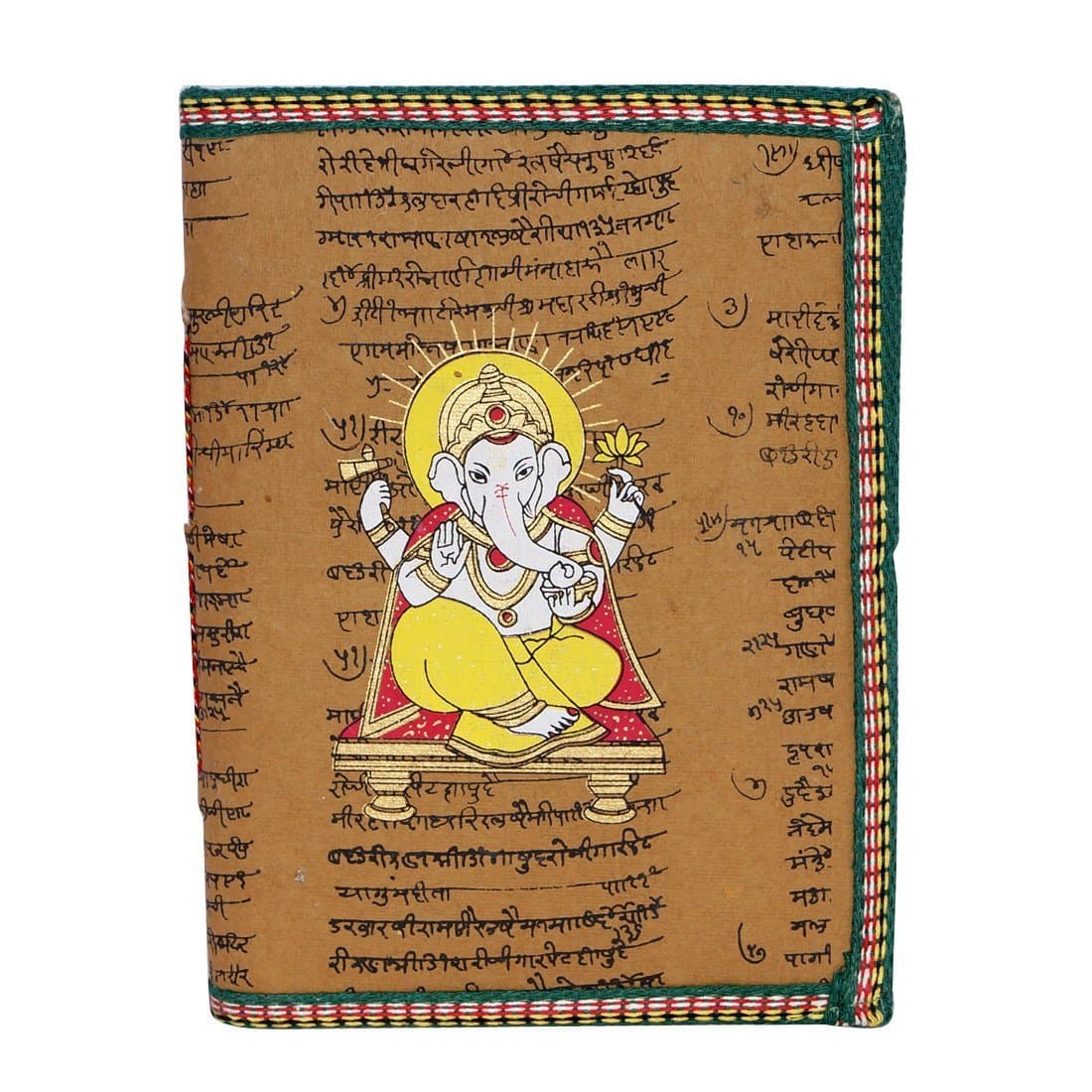 Urbankrafted Lord Ganesha Handmade Beautiful Diary, Recycled Paper Diary, Hindu Deity, Blank Journals, Indian Journals