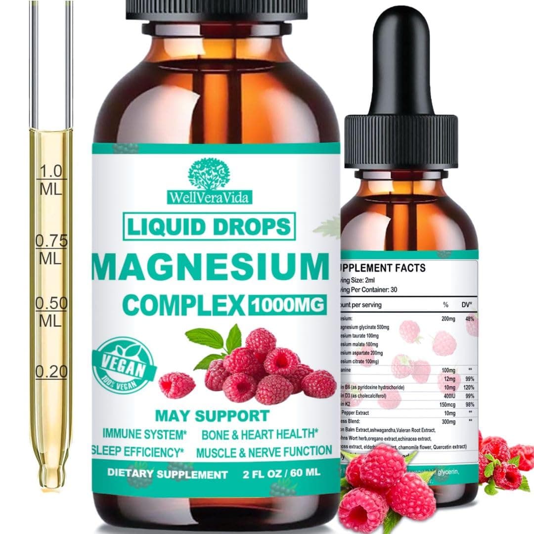 Cortisol Detox for Women & Men w. Super Calm 16-in-1 Magnesium, Theanine, Ashwagandha, St Johns Wort, Lemon Balm, Cortisol Wellness Liquid Drops for Balanced Cortisol, Harmone Balanced & Relaxation