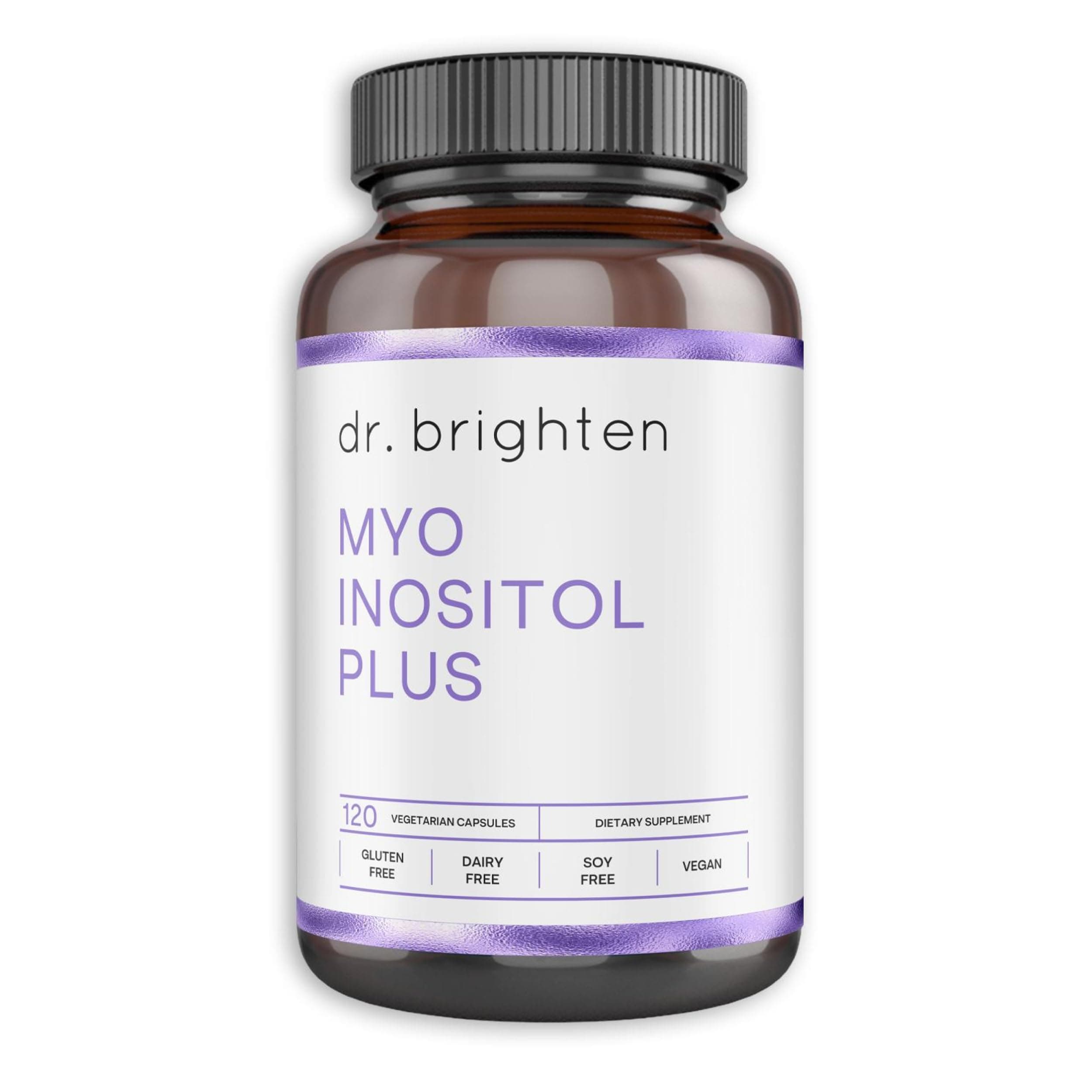 Dr. Brighten Myoinositol Plus - Doctor Formulated Ratio of Myo- and D-Chiro-Inositol to Support PCOS Symptoms, Hormone Balance, Healthy Ovarian Function, and Regular Menstrual Cycles