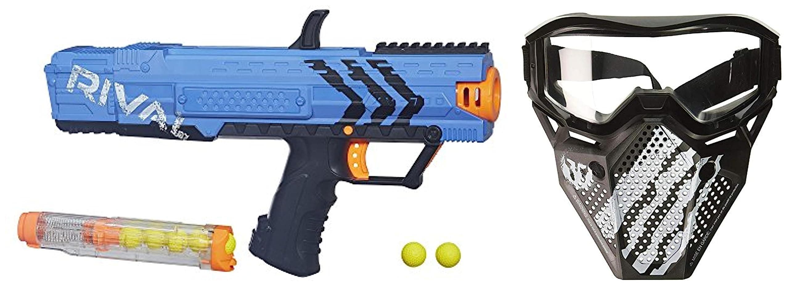 Rival Apollo XV-700 Blaster (Blue), for Kids, Teens, Adults (B1619000) & Nerf Rival Phantom Corps Face Mask