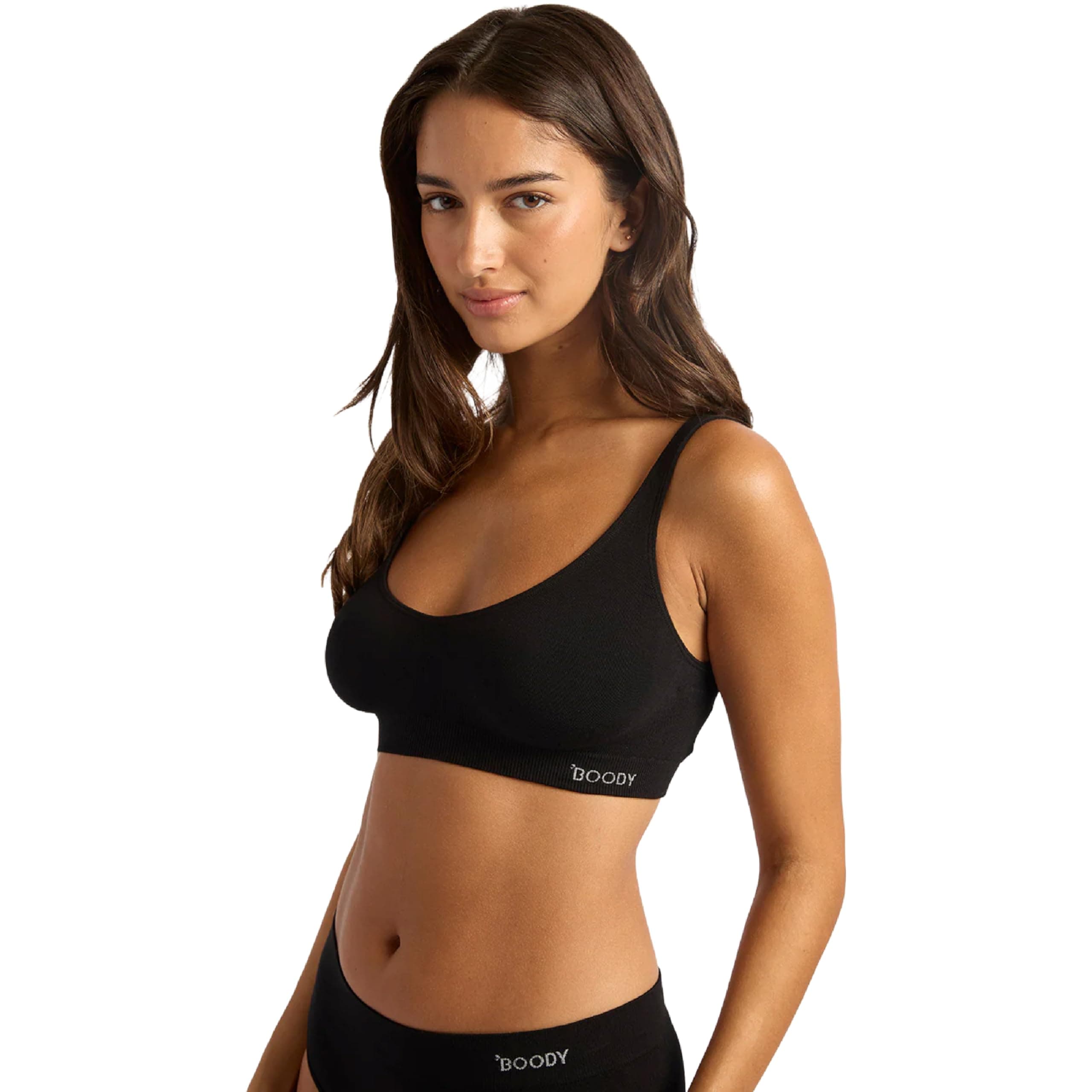 Women’s Seamless Crop Bra | Bras for Women | Seamfree Comfort Bamboo Bralette | Effortless Fit | Non-Adjustable Straps