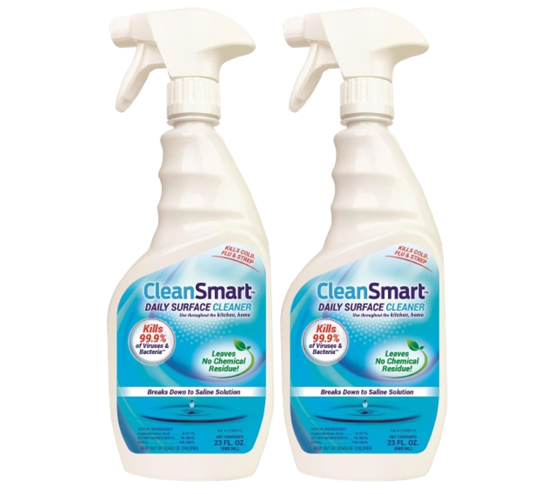Daily Surface Cleaner and Pet-Safe Disinfectant, Kills 99.9% of Viruses, Bacteria, 23 ounce Bottle (Pack of 2)