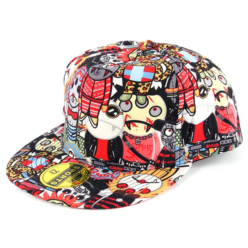Unisex Hip Hop Graffiti Cap Baseball Flat Peaked Adjustable Snapback Hat