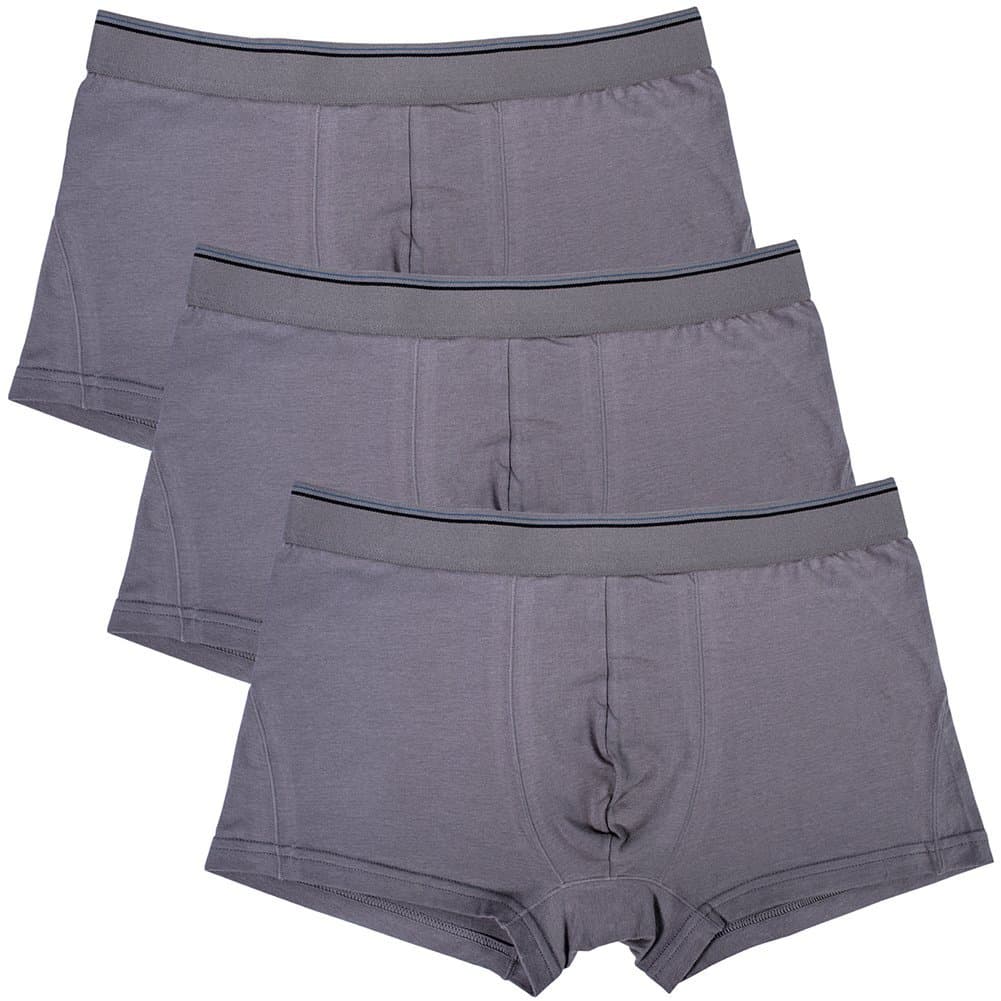 LALUNA BRIDEMen's Cotton Low-Rise Boxer Brief Underwear Trunks Pack Of 3
