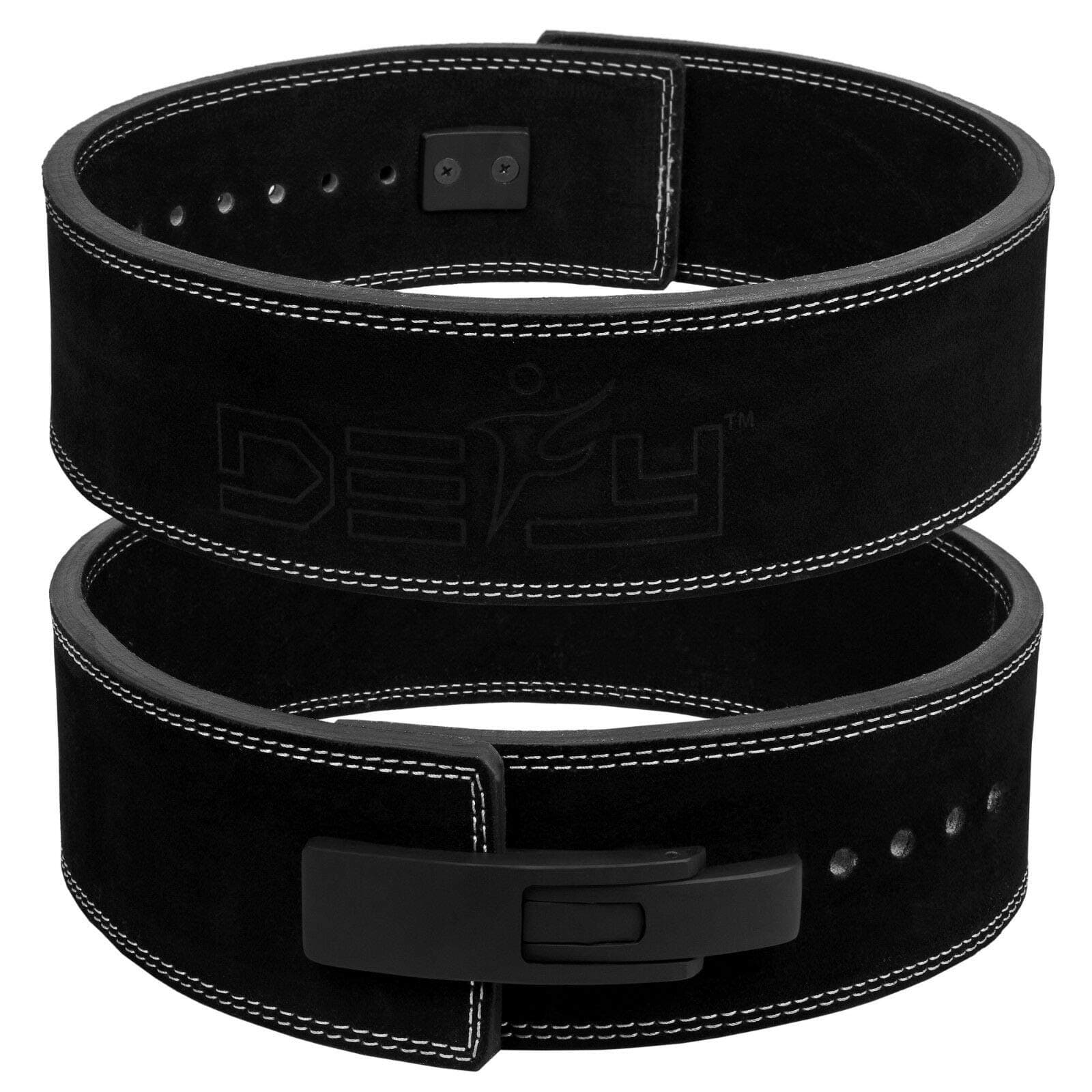DEFY 10MM Weight Lifting Power Cowhide Leather Lever Belt Gym Training Bodybuilding New