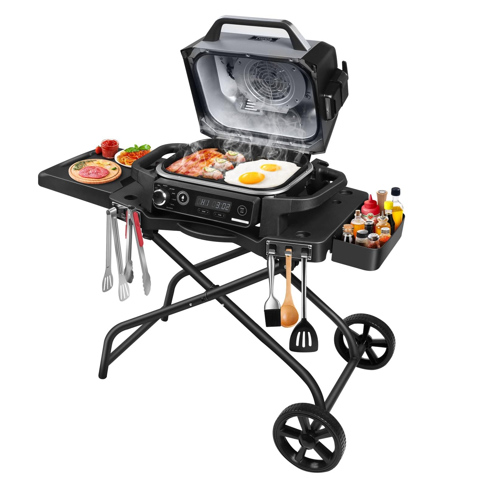 Portable Grill Stand for Ninja OG701, OG751, Traeger Ranger, Pit Boss 10697/10724 and 22" Blackstone Griddle
