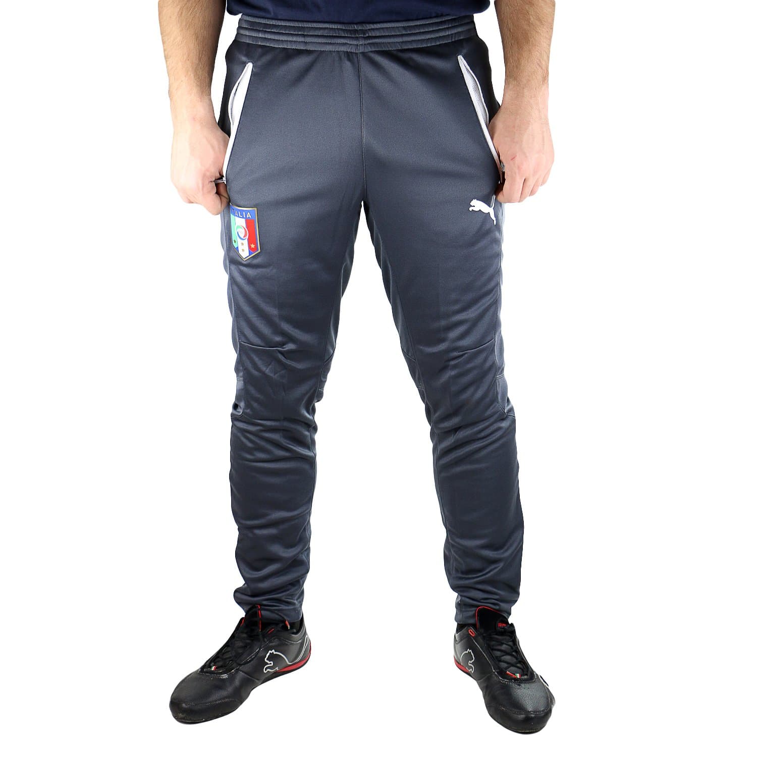 Men's FIGC Italia Coach Pants, Peacoat, Large