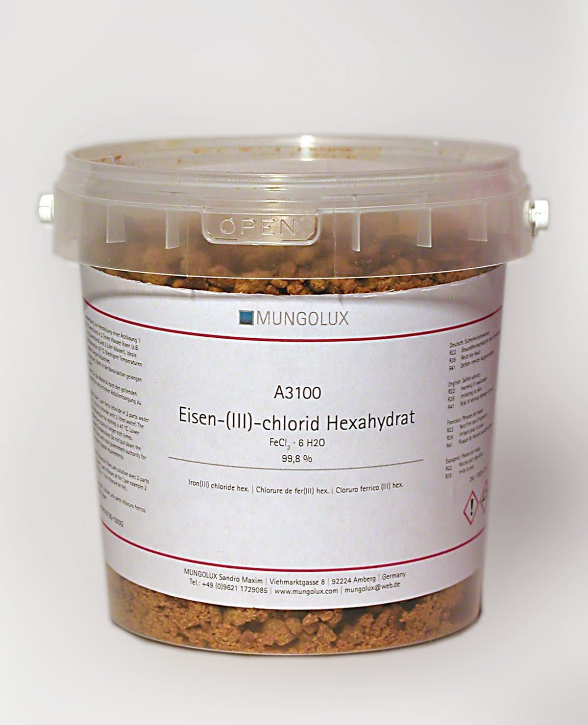 Iron (III) Chloride Etchants Solution Ferric Chloride for non-ferrous metal and circuit board - 2000 Gramm