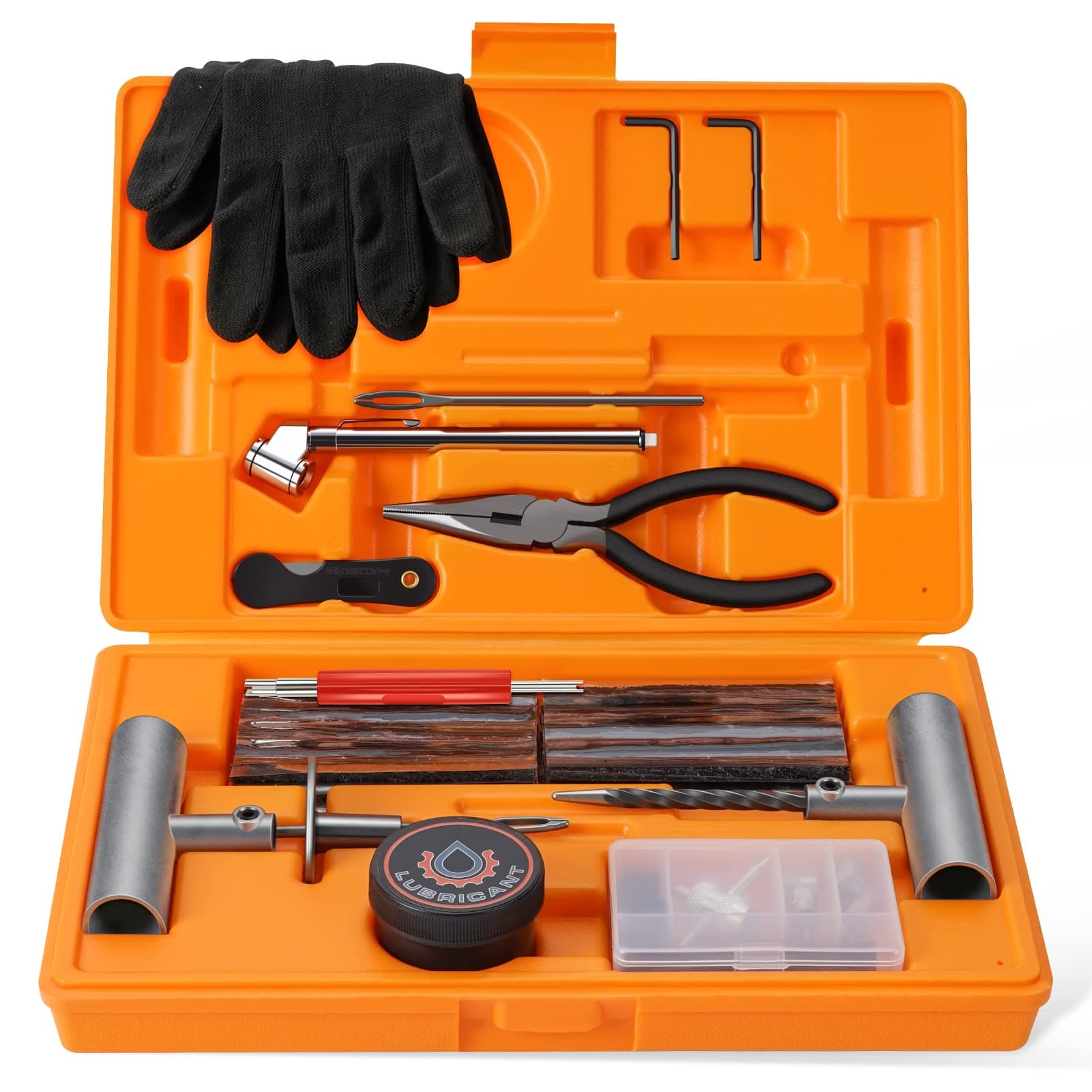 Ayleid 71pcs Tire Repair Kit,Universal Tire Plug Kit,Heavy Duty Fix Punctures and Plug Flat Tools,for Car/Truck/RV/ATV/Motorcycle/Trailer