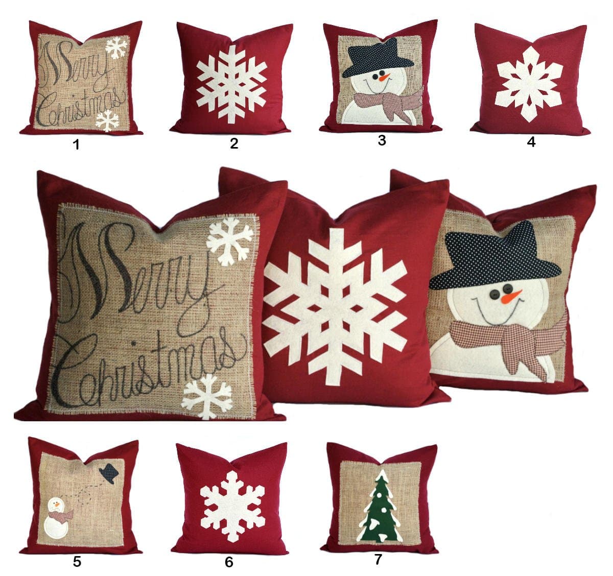 That Dutch Girl Choose Your Christmas Pillow Cover, 18x18, Holiday Pillows, Christmas Pillow, Decorative Pillow, Cushion, Christmas Decoration, Snowman, Snowflake, Merry Christmas, Red Pillow