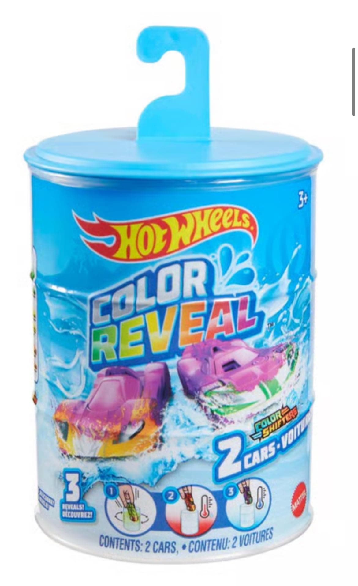 Hot Wheels Color Reveal Multipack With 2 Surprise Cars That Change Deco In Warm & Ice Cold Water, Dunking Barrel, Toy For Kids 3 Years & Up