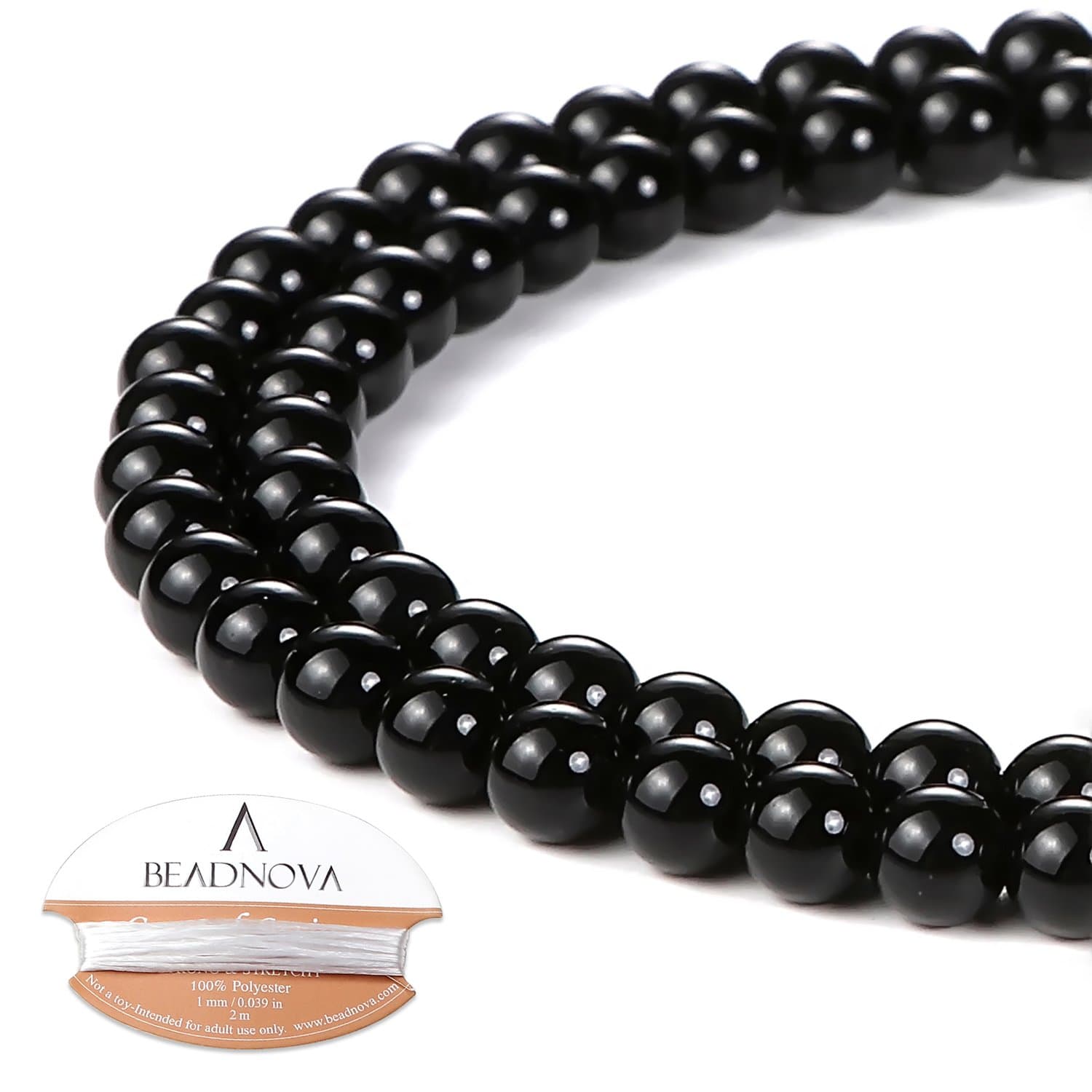 BEADNOVA(ビードノバ) 4〜10mmジェムストーンラウンドビーズ ばら ジュエリー作成用 4mm 3372914