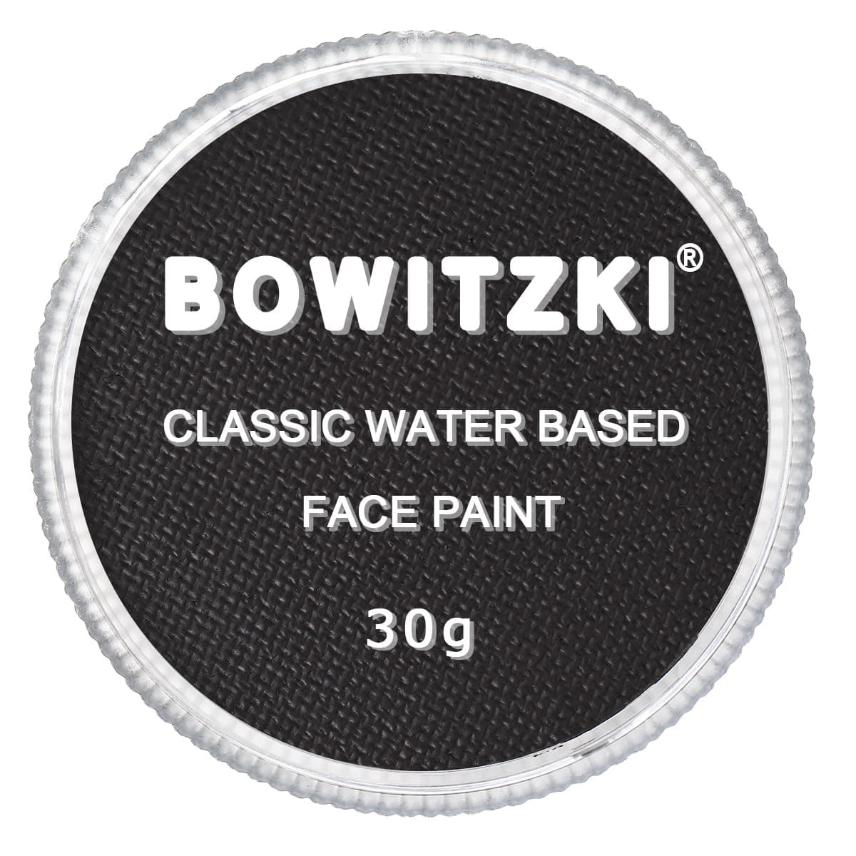 Bowitzki 30g Professional Face Paint Body Paint Water Based Face painting Makeup Safe for Adults Split Cake Single Color Halloween Christmas - Black
