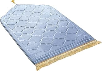JE JOUE Prayer Rug Muslim Mat Islamic - Thickening Sponge Muslim Rug for Men Women Eid Travel Ramadan, Soft Luxury Great for Knees and Forehead （Gray）