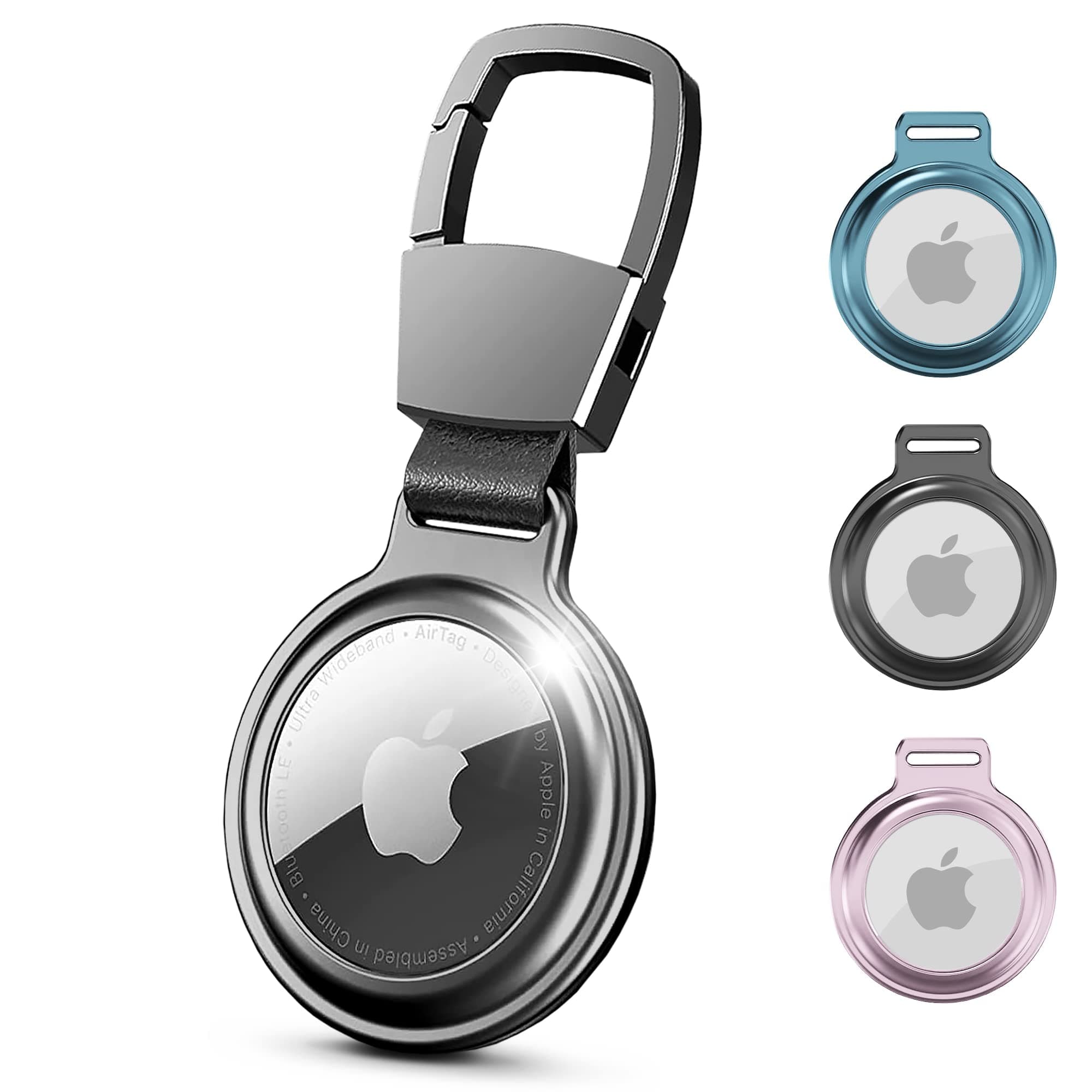 Empire 1pc tag Holder Metal Protective Sleeve - Premium Aluminum Cover tag Keyring Case for tag - Enhanced Protection & Sleek Design - Safeguard Your tags with Style (Black)