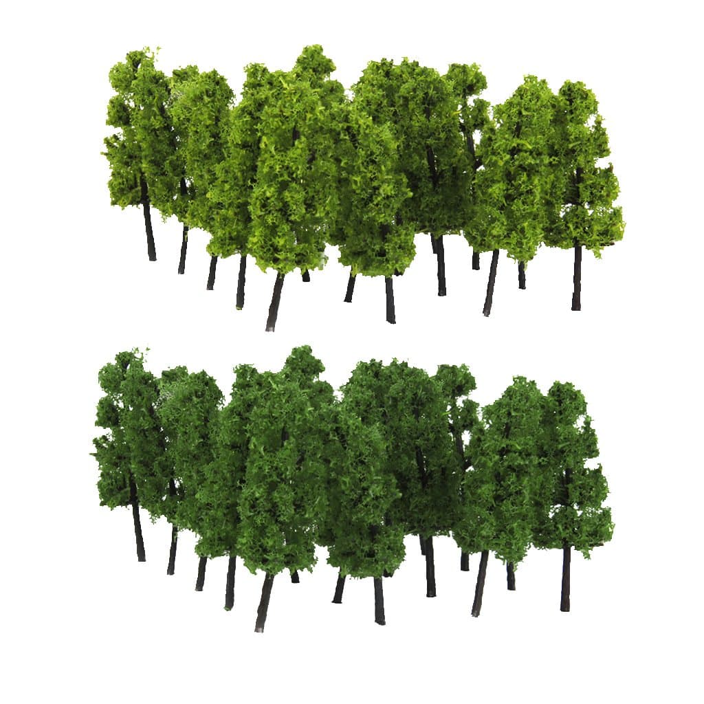 20pcs/Set Model Trees Train Railroad Diorama Wargame Scenery Z Scale 1:200 Mixed Micro Model Scene Decoration Tree