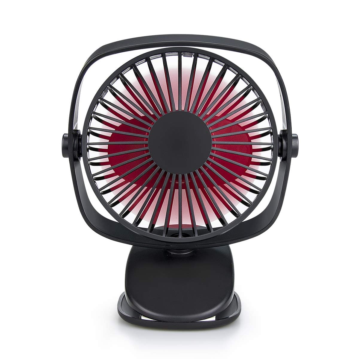 WIOR Quiet Clip On Fan, Mini Desk Fan 2 in 1 USB 2000mAh Rechargeable Battery Powered Fan, 3 Speed, 360 Degree Rotation for Baby Stroller Office Bedroom Dorm Travel