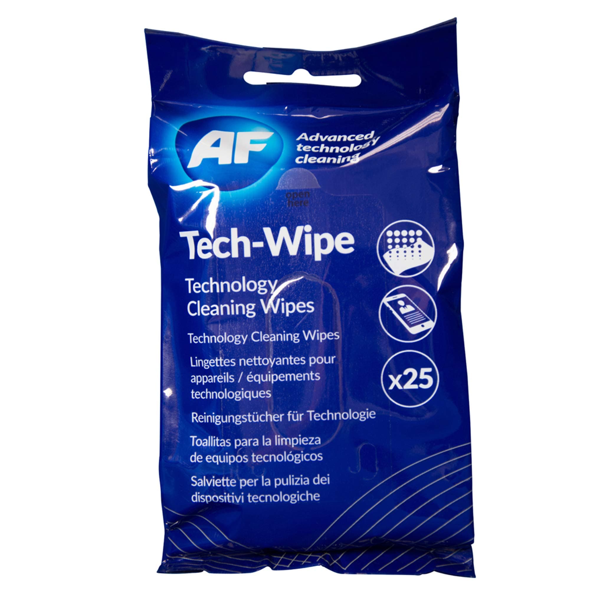 Tech Wipes – for Cleaning Screen, Tablet, ipad, Phone, VR, Switch, Laptop, PC Keyboard, Touch Screen & Lens Cleaning Wipes - MTW025P