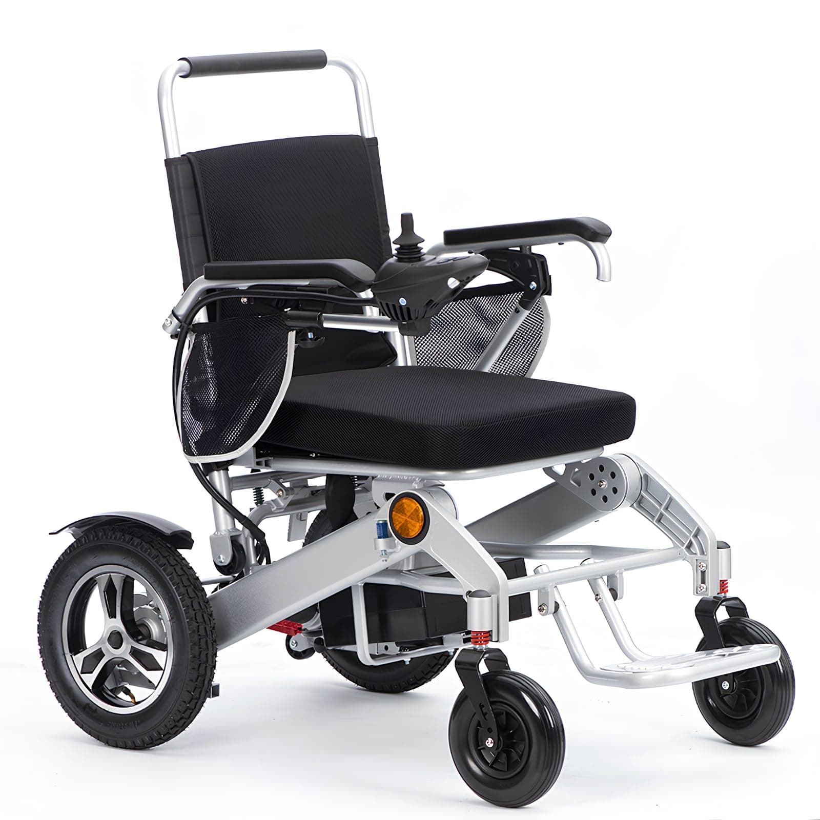 DYHQQ Lightweight Portable Electric Wheelchair Foldable Electric Wheelchair for Adults Seniors, Intelligent Power Wheelchairs Motorized Wheelchair All Terrain Power Chair, Up To 10 Mile Range