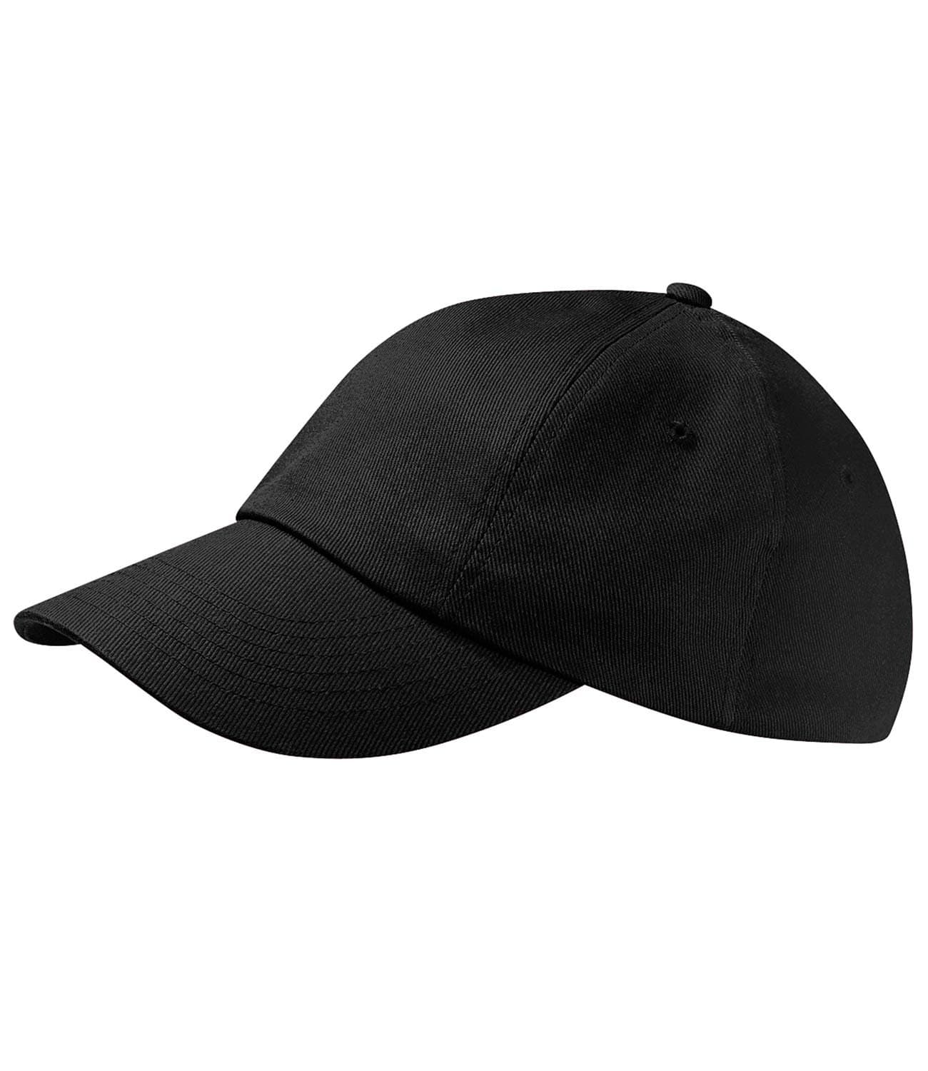 Unisex Unisex Adults Low Profile Heavy Cotton Drill Cap Black One Size Baseball Cap, Black, One Size