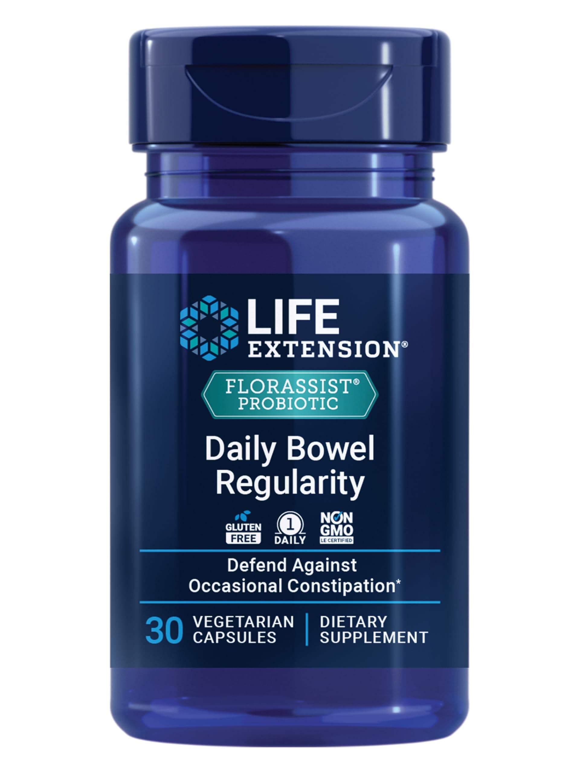 FLORASSIST Daily Bowel Regularity, 30 Vegetarian Capsules