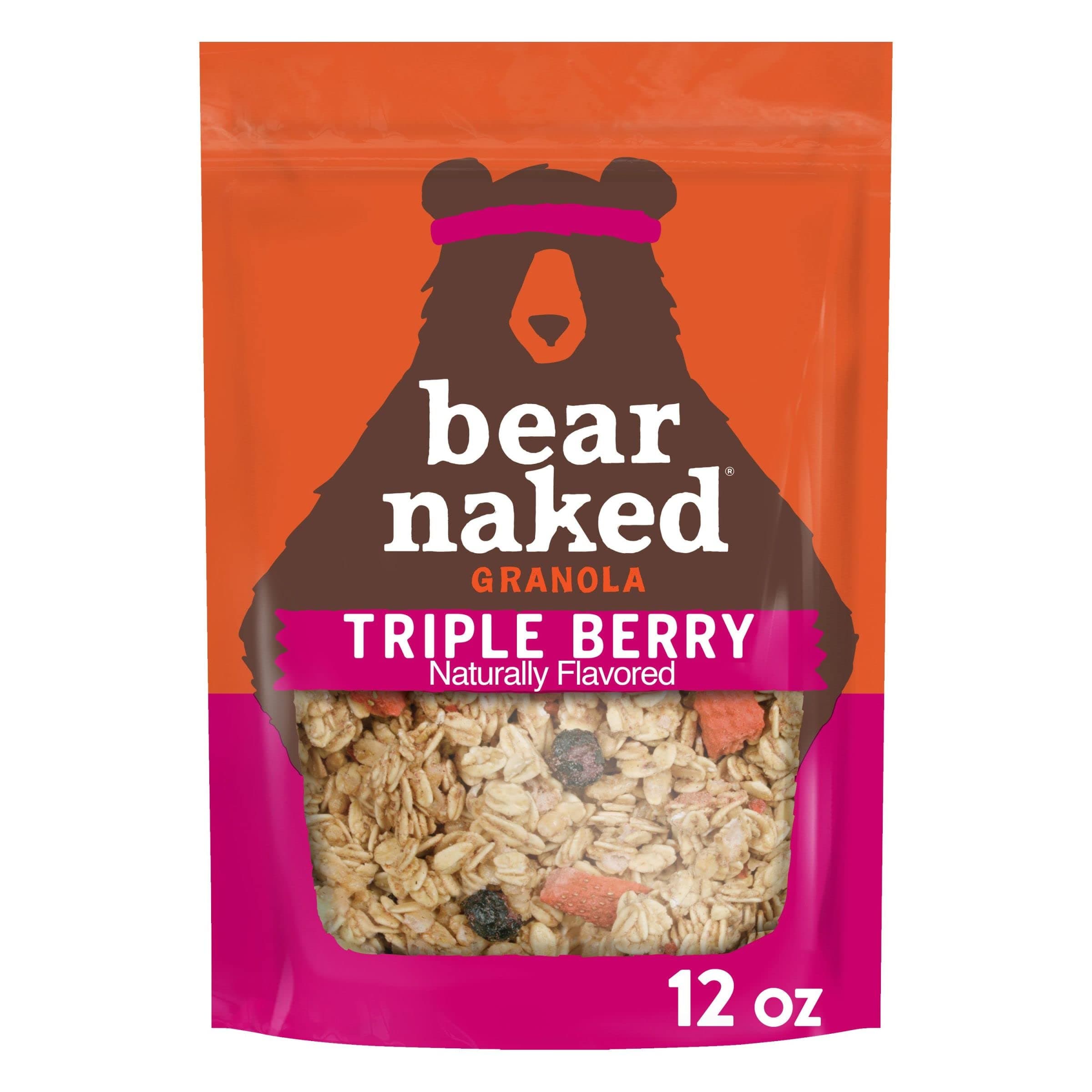 Bear Naked Triple Berry Fit Granola - Non-GMO, Kosher, Vegan - 12 Oz
